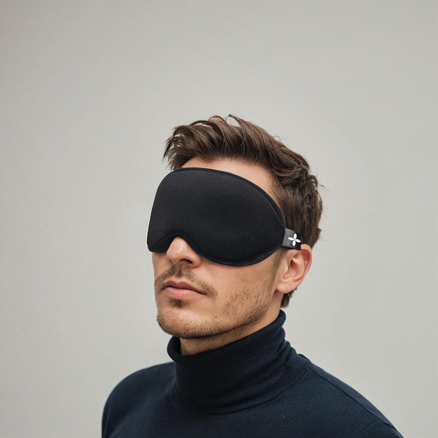 3D-Deluxe-Schlafmaske für Damen und Herren, Seitenschläfer-Augenmaske mit tiefen Augenhöhlen für Wimpern, Augenbinde 100 % dunkel zum Schlafen, bequeme Schlafmaske für Reisen, Schwarz – Bild 5