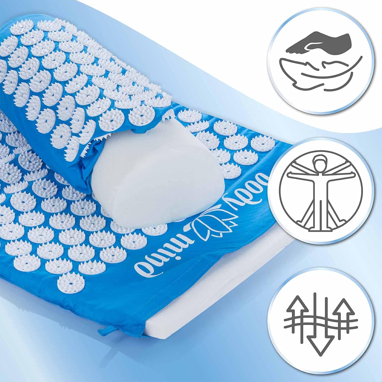 Akupressurmatte Yogi Nagelmatte Entspannungs- und Massagematte Akupunkturmatte zur Entspannung für Körper und Geist – Bild 5