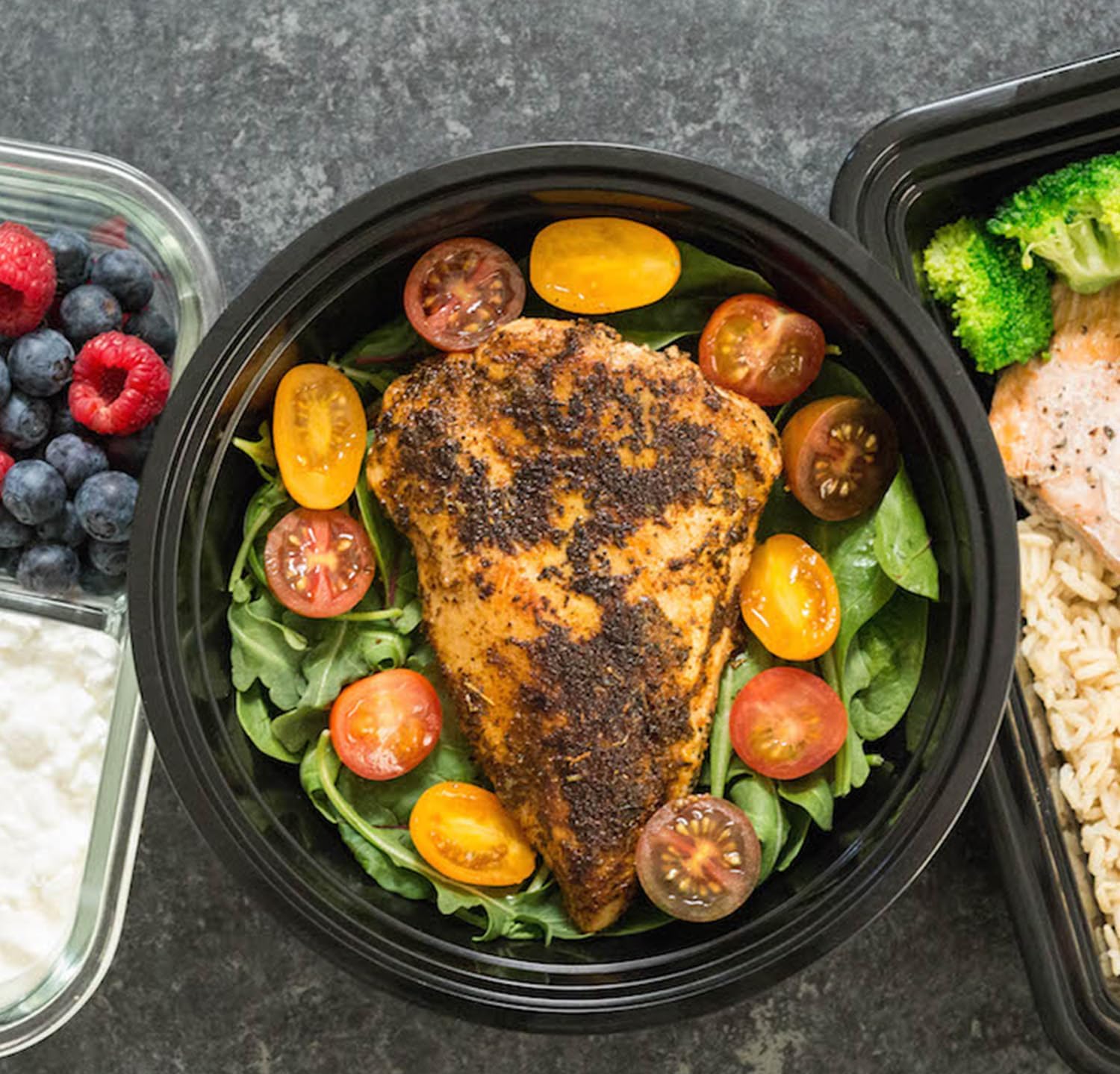 AKOLAFE 25 Stück runde Meal-Prep-Boxen mit Deckel, 1000 ml, Meal-Prep-Boxen aus Kunststoff, wiederverwendbare Meal-Prep-Behälter, Lunchbox aus Kunststoff, luftdicht, mikrowellen-, spülmaschinenfest – Bild 7