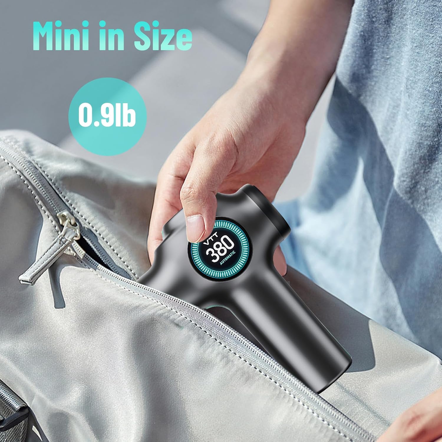 Faszienpistole & Muskelmassagepistole 99 Stufen, 9 Aufsätze, 3600 Schläge/min, leises elektrisches Massagegerät mit LCD-Display, tragbarer Muskelentspanner für Rücken, Nacken, Beine, Sport – Bild 7