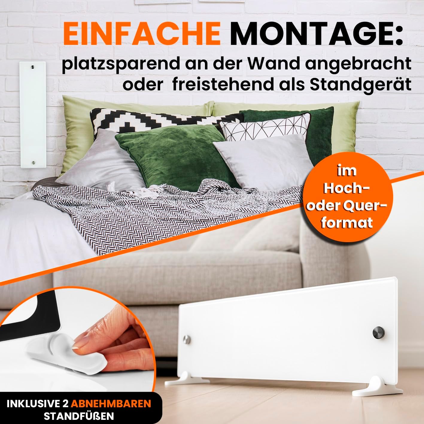 Tonis SCHIMMELSCHOCK Anti-Schimmel-Heizung mit Glasscheibe zur Schimmelbekämpfung | Wandheizung trocknet kalte, feuchte Wände und behebt die Ursache von Schimmel | Innovatives Glasdesign – Bild 5
