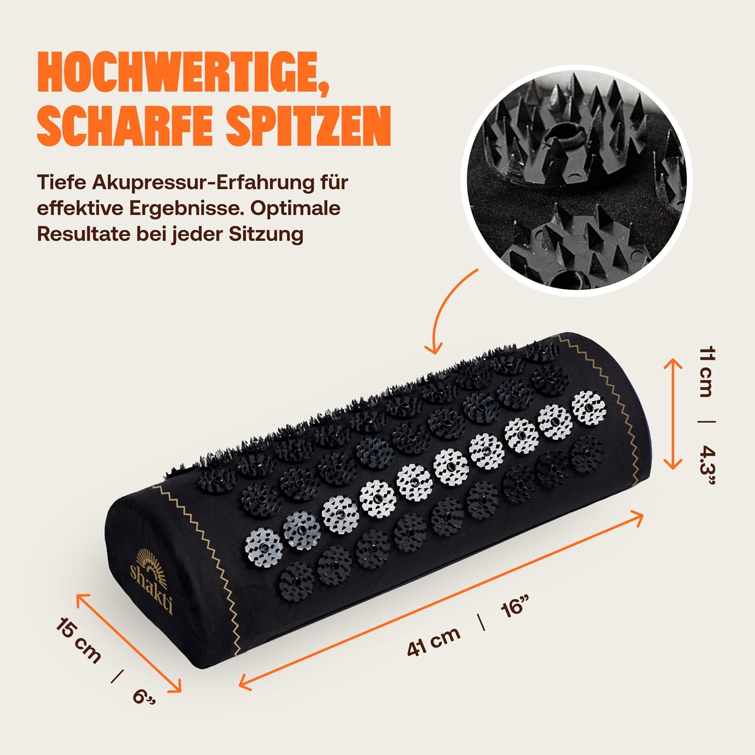 ShaktiMat (Das Original seit 2007) Akupressurkissen zur Entspannung für Schulter, Nacken, Kopf, ethisch handgefertigt, GOTS-zertifizierte Bio-Baumwolle, Schwarz – Bild 2