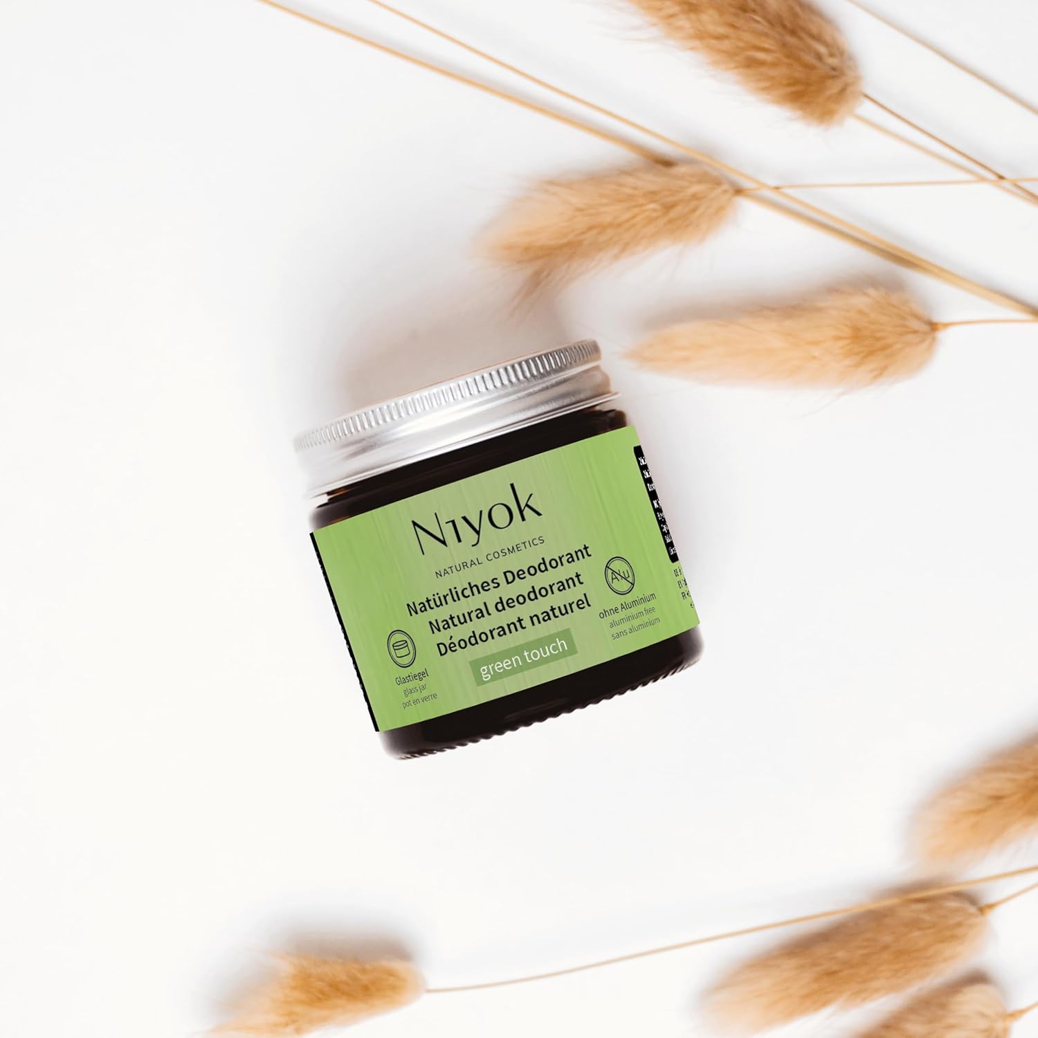 Niyok 2-in-1 Antitranspirant Deocreme „Green Touch“ (40 ml) • Natürliches Deo ohne Aluminium • 24h Schutz vor Geruch und Schweiß • Deocreme Unisex • Feste Deocreme vegan – Bild 7
