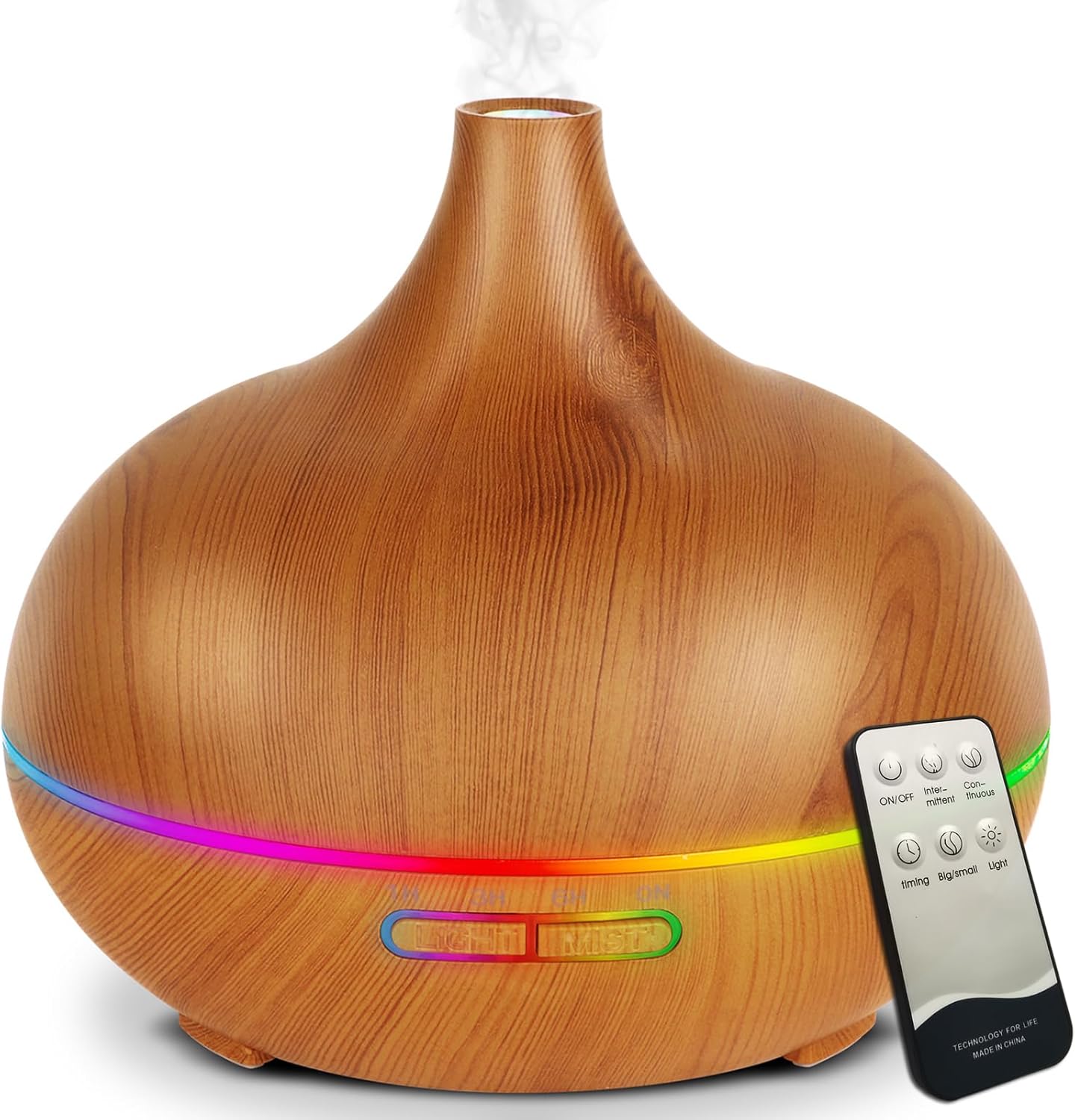 Aromadiffusor für ätherische Öle, 550 ml Duftdiffusor, BPA-freier Aromatherapie-Luftbefeuchter mit 4 Timer-Einstellungen für Zuhause, Büro, Yoga