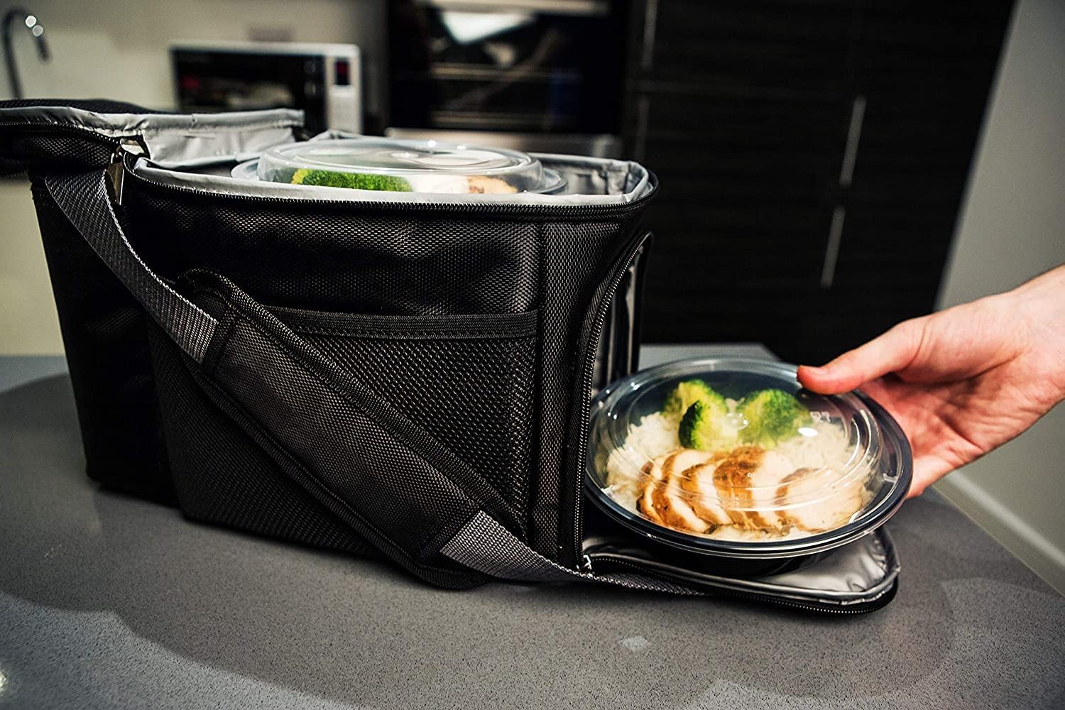 (30 Stück) 1-Fach-Behälter für die Zubereitung von Mahlzeiten mit Deckel, Boxen, wiederverwendbar, mikrowellengeeignet, spülmaschinenfest, Lebensmittelbox, Lunchbox, luftdichter Deckelverschluss – Bild 3