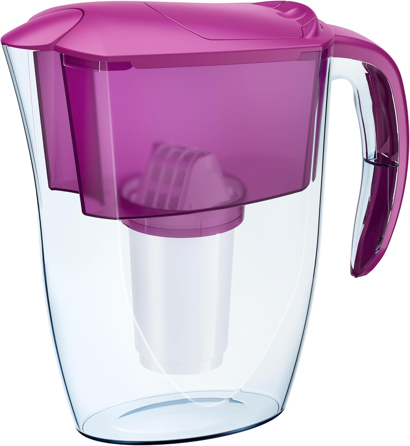 AQUAPHOR Smile Cyclamen Wasserfilter inkl. 1 A5 Filter mit Magnesium I Reduziert Kalk und Chlor I Karaffe für 2,9 LI Kompakter & leichter Wasserfilter I Tischwasserfilter I Passt in die Kühlschranktür – Bild 6