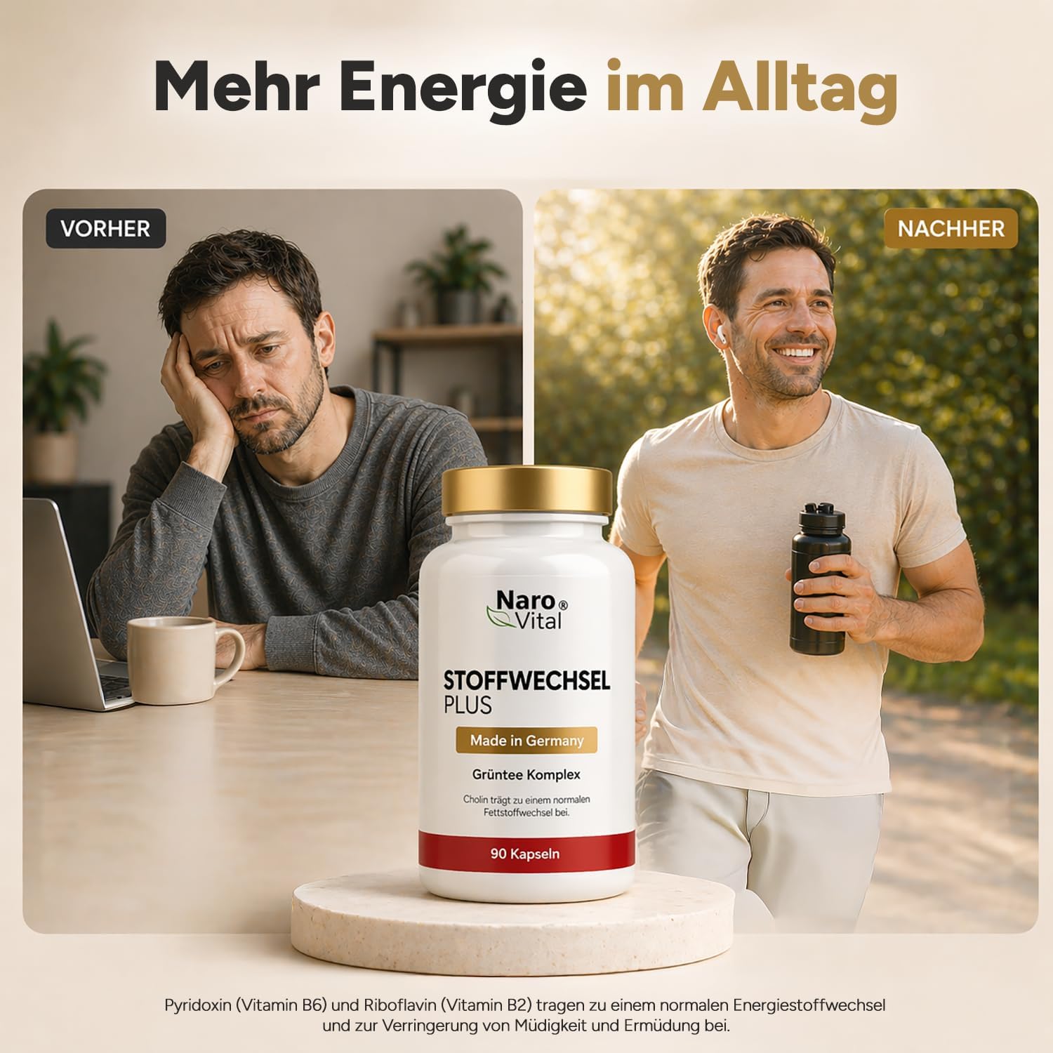 Stoffwechselbeschleunigender Schlankheitskomplex – hochdosiert mit grünem Tee, grünem Kaffee, Bittermelone, Guarana, Cholin und Ingwer – 90 vegane Stoffwechselkapseln – Tabletten zur Diätunterstützung – Bild 4