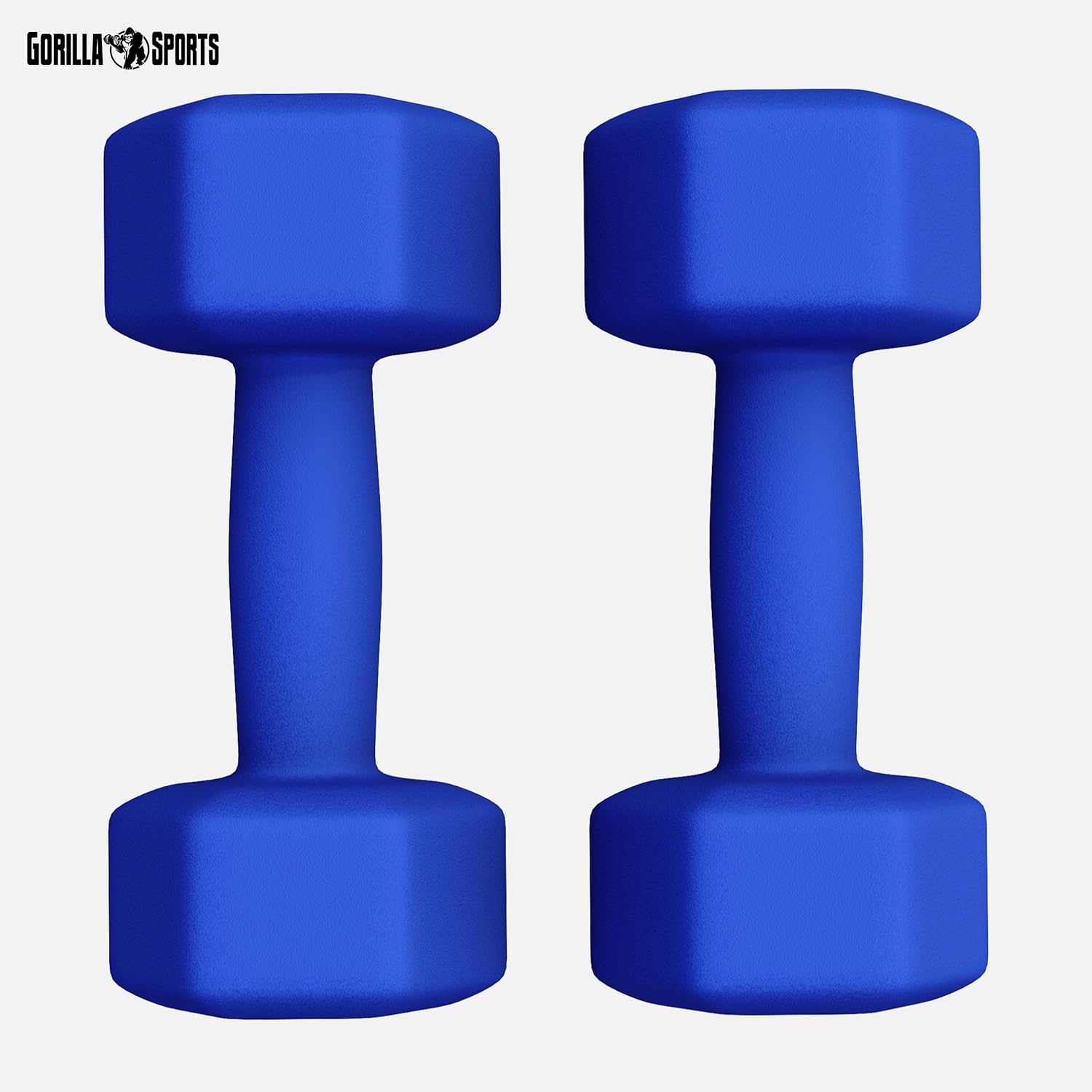 GORILLA SPORTS® Kurzhantel-Set – Neopren, Gusseisen, Gewicht und Farbe wählbar – Sechseck-Hanteln, Kurzhantel-Set, Kurzhantelgewichte, Kurzhantel-Set für Pilates, Damen, Herren – Bild 4