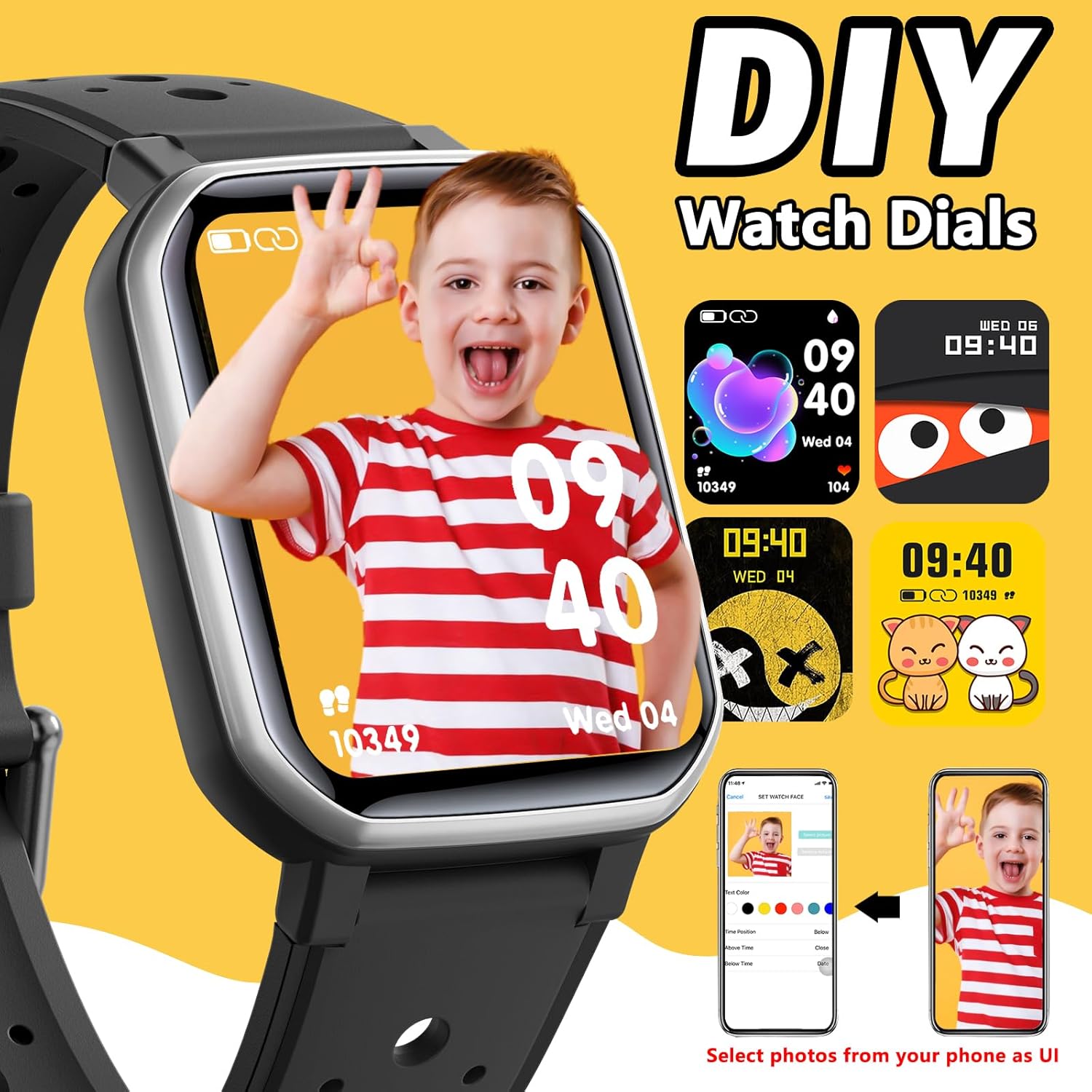 JOYELE Kinder-Smartwatch für Jungen und Mädchen, Fitness-Aktivitäts-Tracker-Uhr, IP68 wasserdicht, 19 Sportmodi, Herzfrequenz-Schlafmonitor, Schrittzähler, Kindergeschenke für Teenager – Bild 5