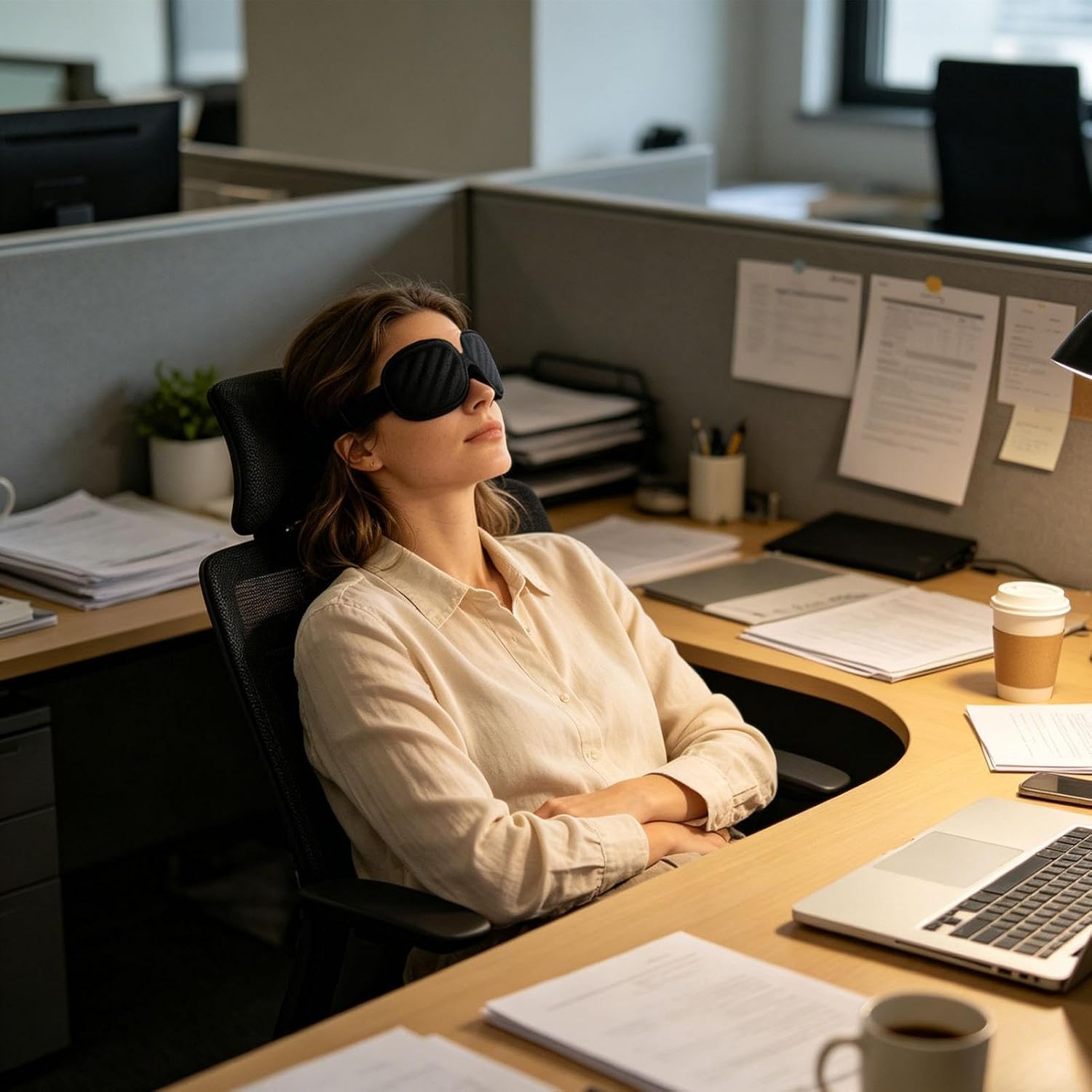 Schlafmaske | Augenwaschbar und bequem | Schlafmaske gegen Licht für die Augen – für Schlafzimmer Wohnung Reise Schlafsaal lange Reisen Männer Erwachsene ältere Menschen Frauen – Bild 3