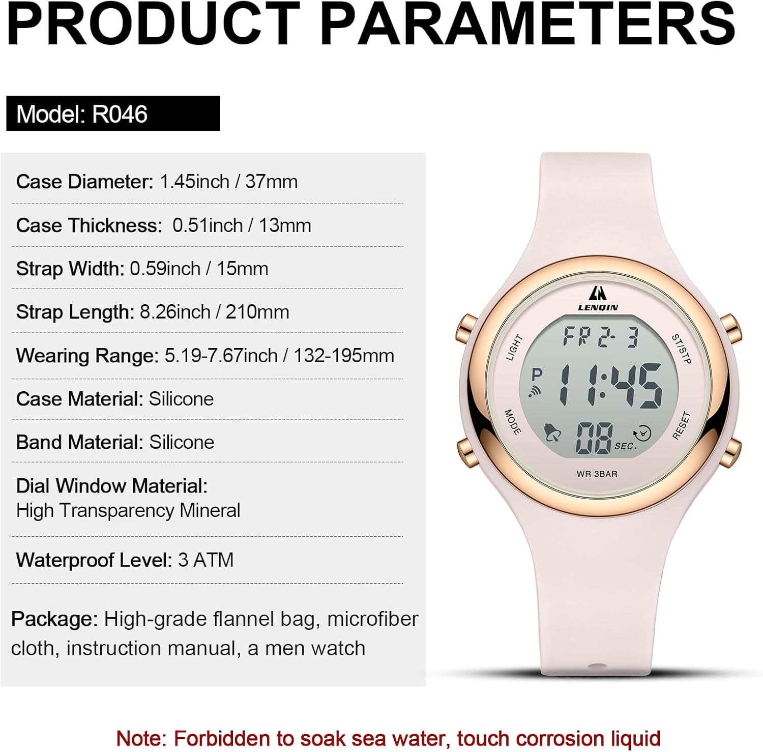 Damenuhren Damenuhr Wasserdichte Sport-Chronographenuhren für Damen – Bild 7