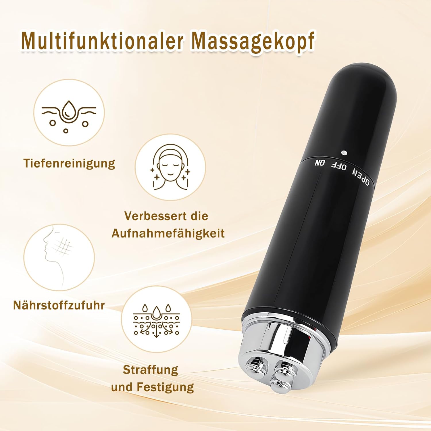 TNSLAND 4-in-1 elektrisches Gesichtsmassagegerät – Mini-Akupressur-Massagegerät für Gesichtsmassage, kleines Massagegerät mit elektrischem Gesichtsmassagegerät inklusive Gua-Sha-Schaber für Zuhause und den täglichen Gebrauch – Bild 3