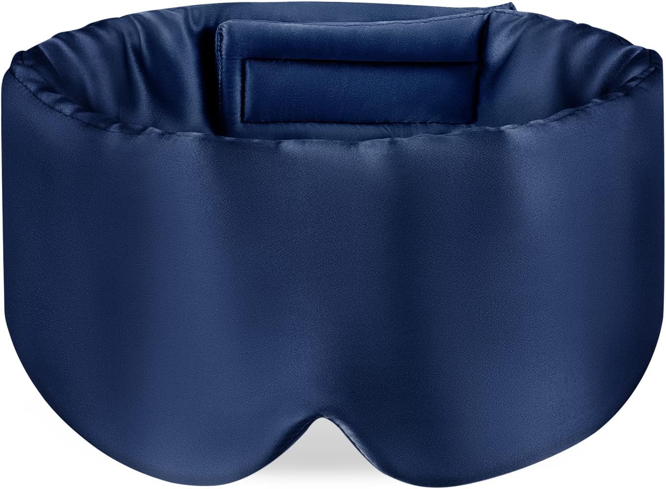 OLESILK Schlafmaske aus 100 % Maulbeerseide, Augenmaske mit verstellbarem Kopfband für Männer und Frauen, große Schlafmaske und Augenbinde für Nachtschlaf, Reisen und Nickerchen, Marineblau