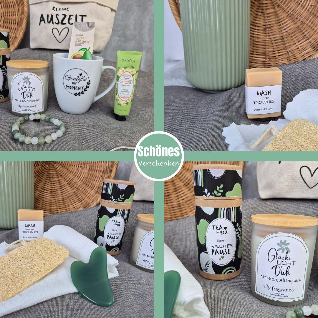 Wellness-Geschenkset für Frauen Kleine Auszeit | Wellness-Geschenkkorb Frau | Geschenk in Geschenktüte | Geschenke für Freundin | Geburtstagsgeschenk für Frauen | Entspannungsgeschenk – Bild 7