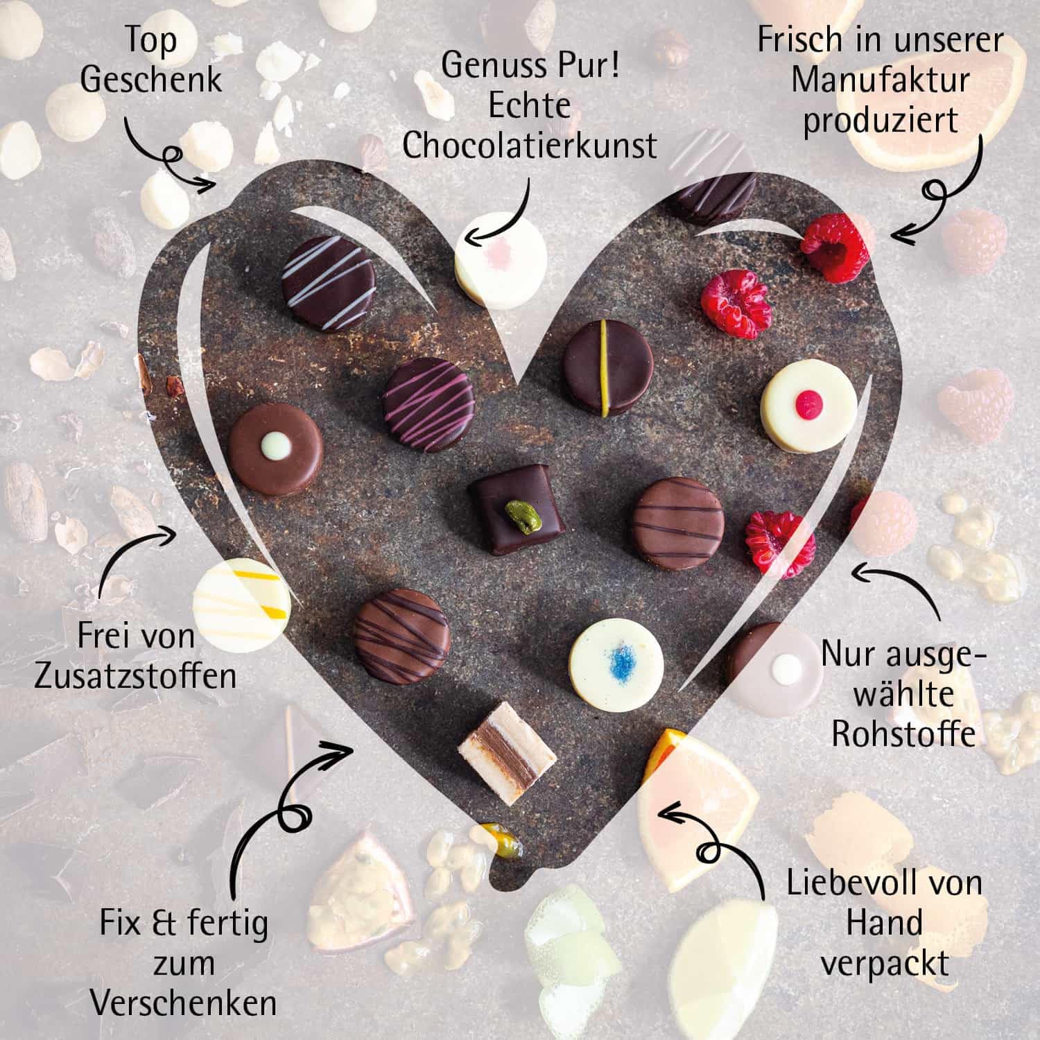 Hallingers Genuss Manufaktur Pralinen Geburtstagsgeschenk – alkoholfrei, handgefertigt aus zartschmelzendem Edelkakao in hochwertiger Geschenkdose „Happy Birthday“, Geschenkidee zum Geburtstag – Bild 7
