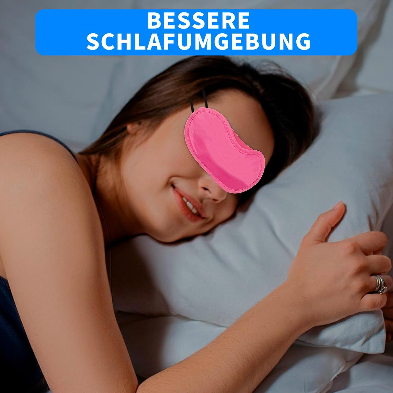 12 Stück mehrfarbige Schlafmasken, Augenmaske mit Nasenpads und elastischen Bändern, lichtblockierende Augenbinde für Seitenschläfer, Damen, Herren, Reisen, Party, Schlafen (12 Farben) – Bild 4