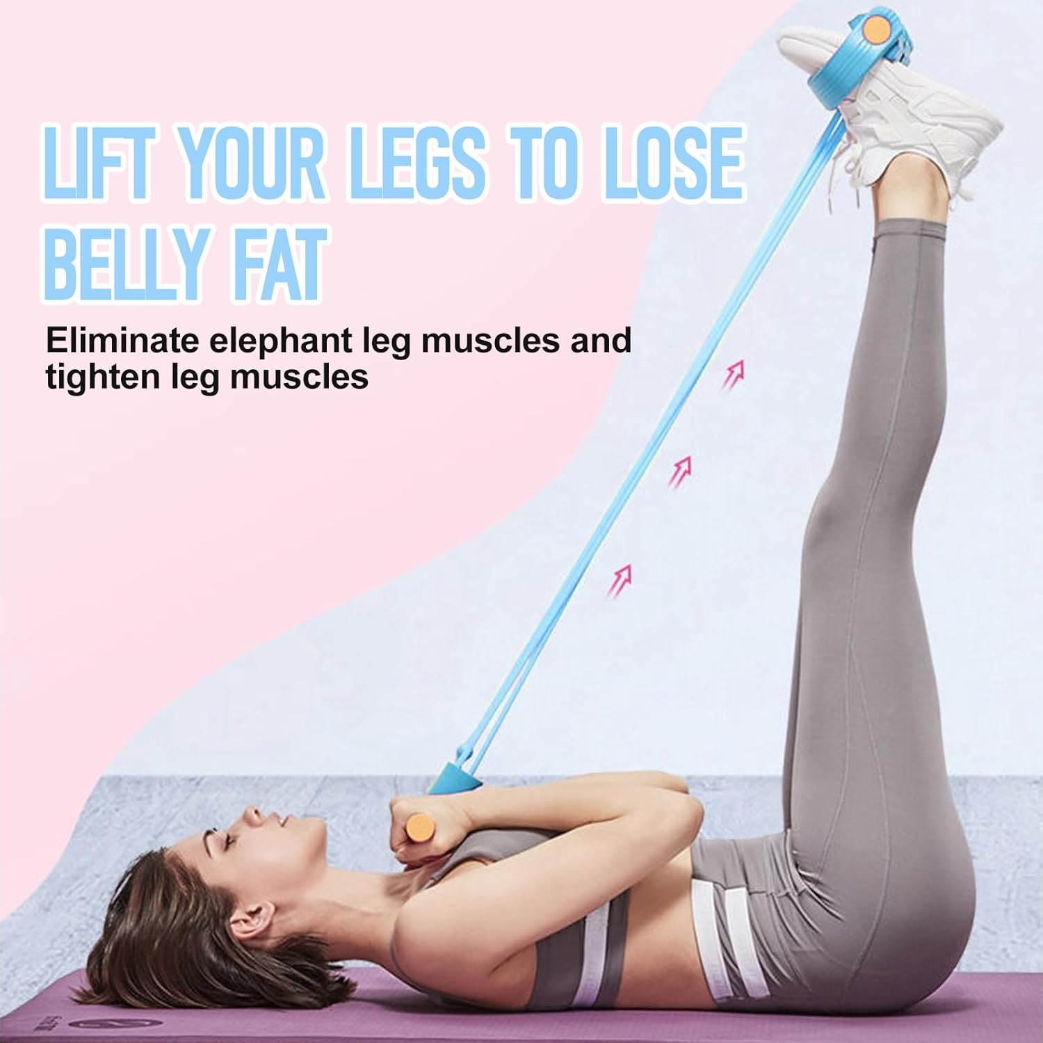 Pedal-Widerstandsband mit 8-förmigem Widerstandsband und Fitnessbändern, 6-Röhren-Gummi-elastisches Zugseil, Fitness-Übungsbänder, sicher und ungiftig – Bild 6