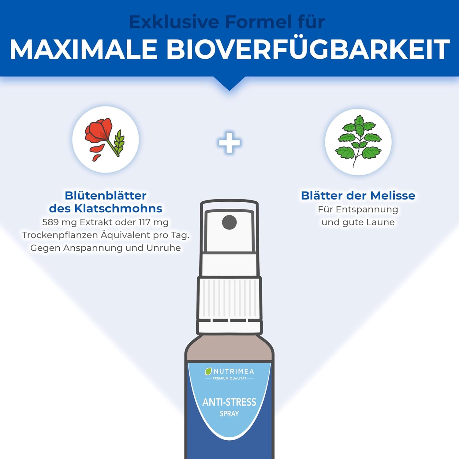 Nutrimea Anti-Stress-Spray mit Soforteffekt – Gegen innere Unruhe und Anspannung – Mit Mohn + Melisse für die Nerven, 20 ml Nutrimea – Rote-Frucht-Geschmack – Bild 5