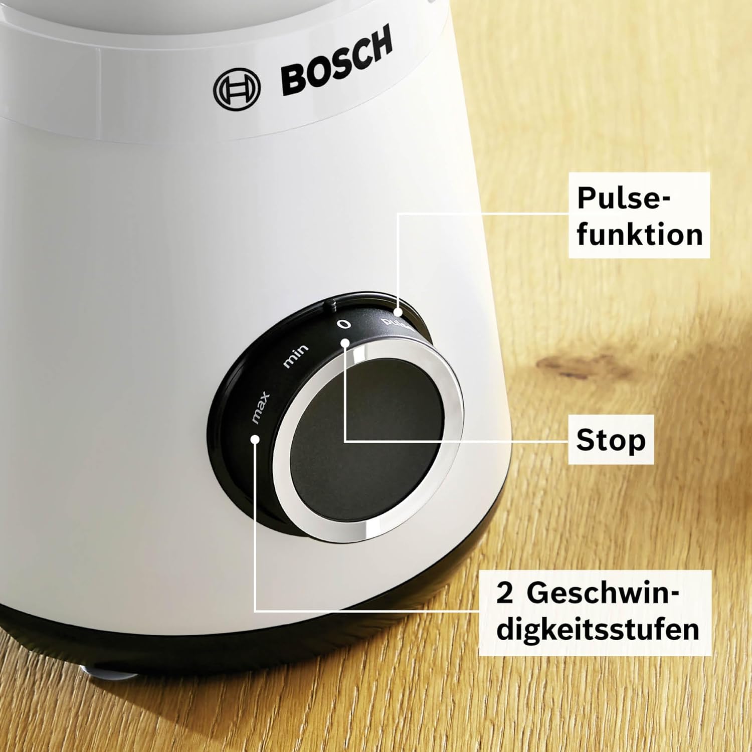 Bosch VitaPower Series 4 MMB6141W Smoothie Maker Mixer 1200 W, 1,5 l Kunststoff-Rührbehälter (Tritan), weiß, spülmaschinenfeste Teile, 30.000 U/min, hergestellt in Europa, VitaPower Series 4 – Bild 4