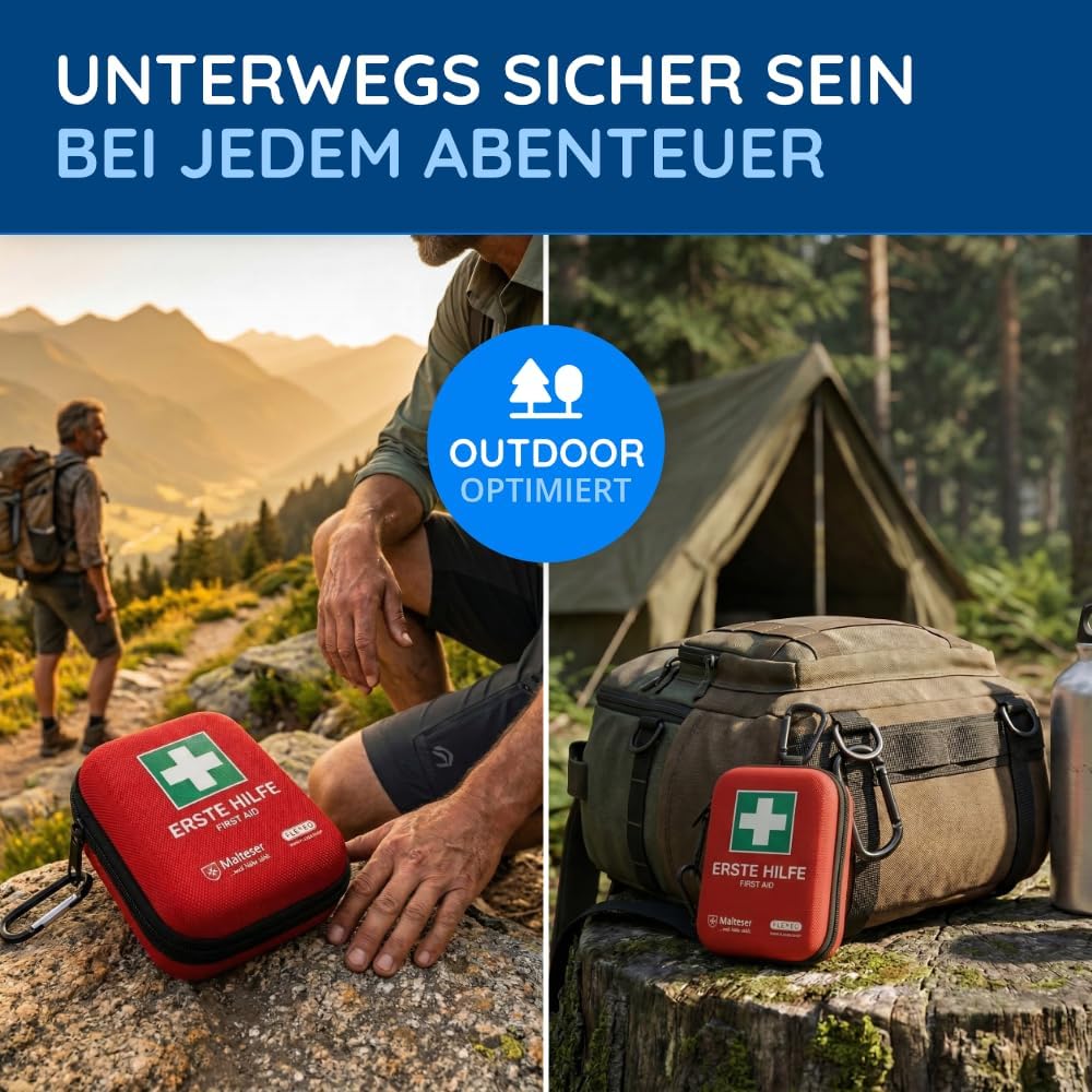 Reise-Erste-Hilfe-Set – ideal für Outdoor, Reisen, Motorradfahren und Sport – entspricht DIN 13167 – Bild 9