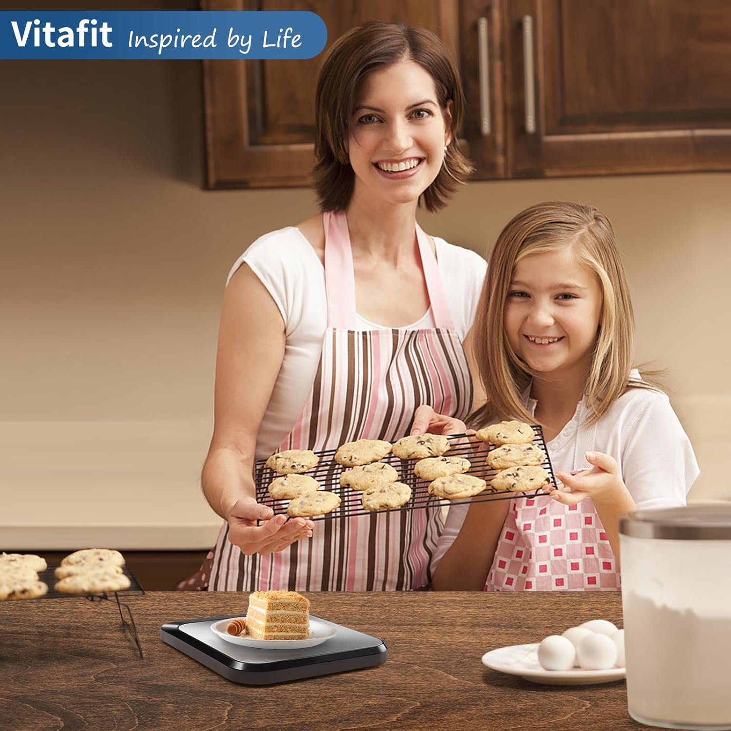 Vitafit 10 kg digitale Küchenwaage mit LED-Anzeige und Tara-Funktion, Fokuswaage seit 2001, digitale Waage mit Flüssigkeitsmessung, hohe Präzision bis 1 g, schwarz – Bild 6