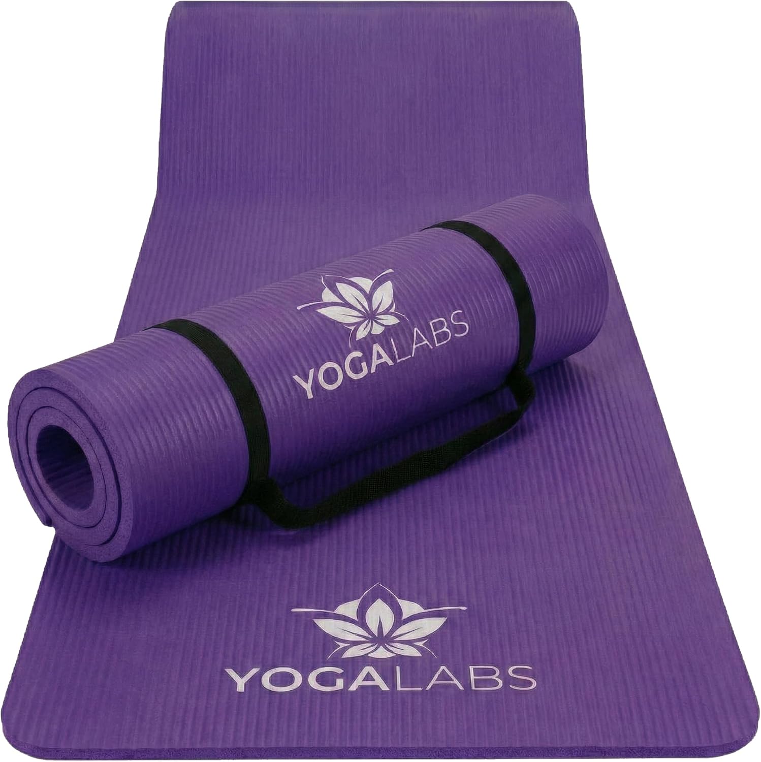NRB Yogamatte 183 x 61 x 1,5 cm – extra dicke Fitnessmatte & Gymnastikmatte – rutschfest, gelenkschonend & langlebig – Pilatesmatte mit Tragegurt