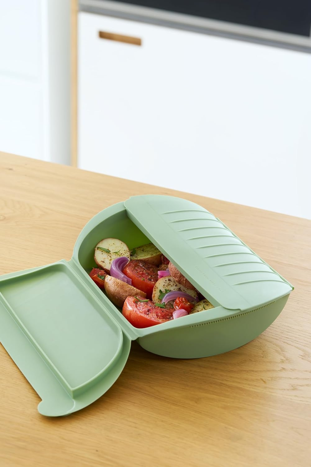Lékué Silikon-Dampfgarer mit Ablage für 3,4 Portionen – Bild 9