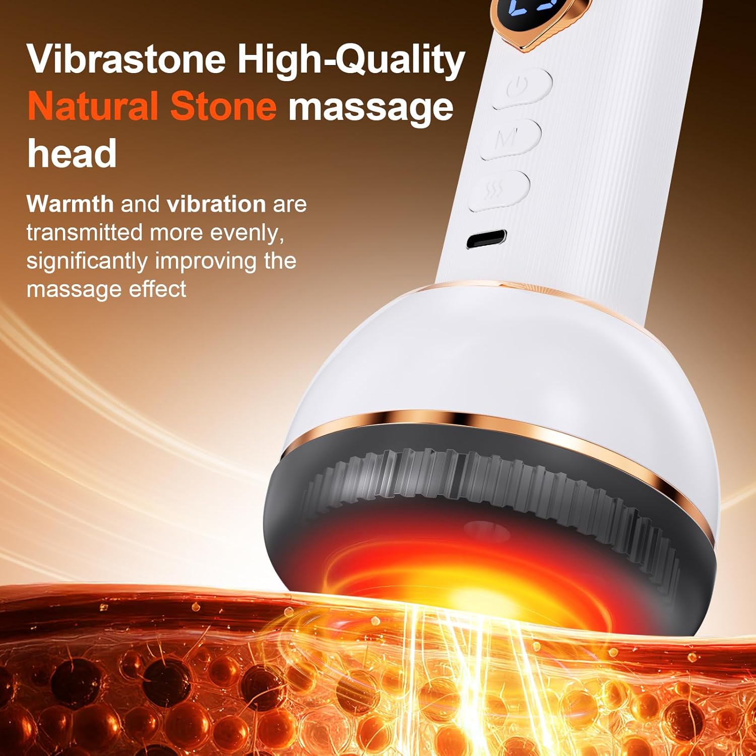 Massagegerät, Fußmassagegerät mit Wärmefunktion und Vibration, Massagegerät für Füße, Hände, Nacken, Rücken und mehr, lindert Müdigkeit und Muskelentspannung, Weiß – Bild 2
