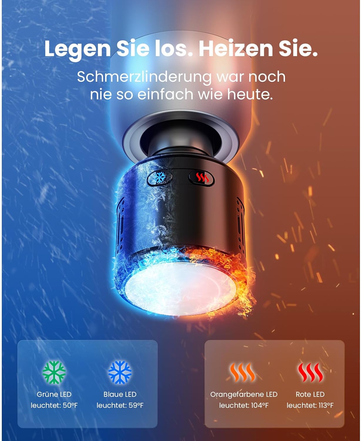 Massagepistole mit Wärme und Kältetherapie, Bob and Brad C2 Pro Tiefengewebsmassagegerät mit Wärme, Professionelles Elektrisches Massagegerät für Zuhause, Fitnessstudio, Erholung, Schmerzlinderung – Bild 2