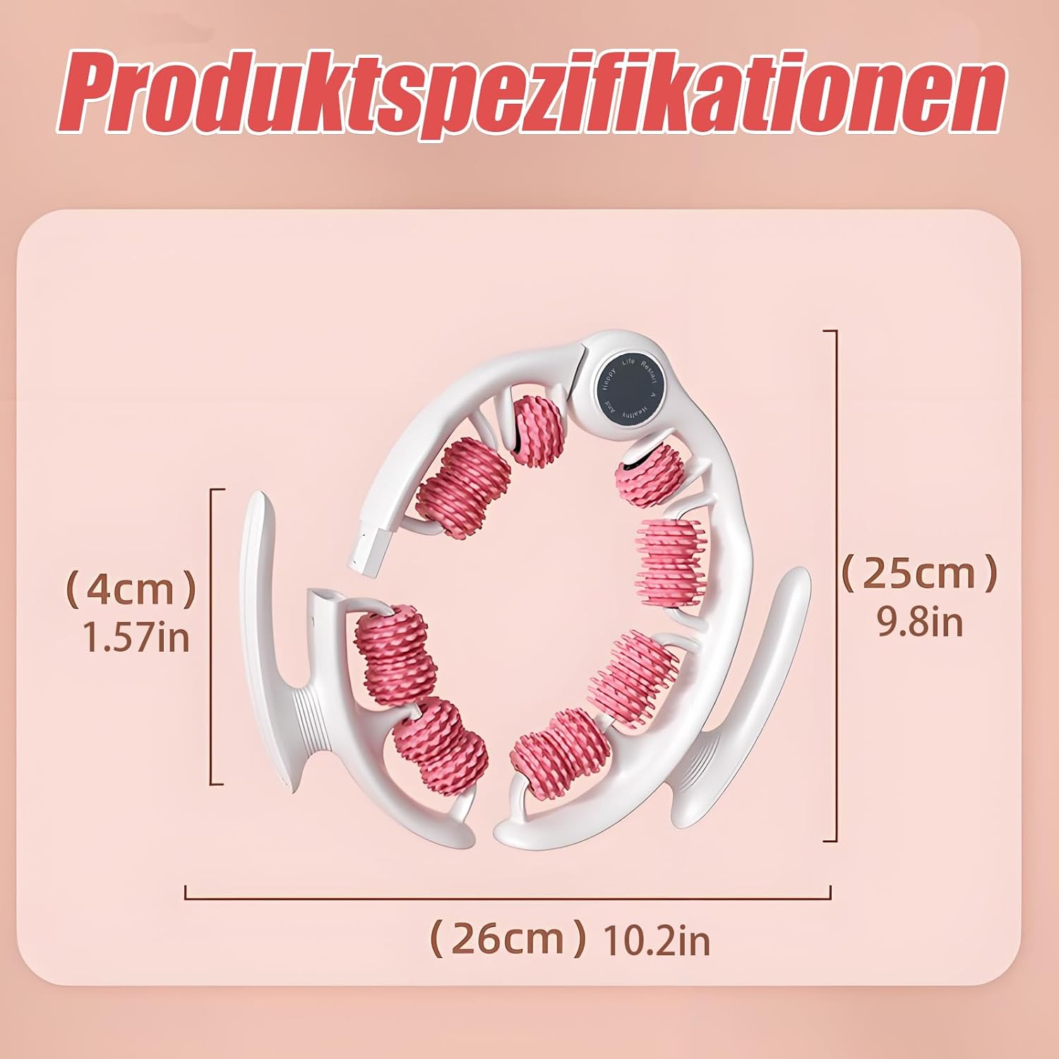 Cellulite-Massagegerät Linderung von Muskelschmerzen und Schmerzen, DINYOAN Muskeltherapie-Massagestab für Taille und Beine, abnehmbar, Massage von Kopfhaut, Armen, Nacken und Schultern – Bild 6