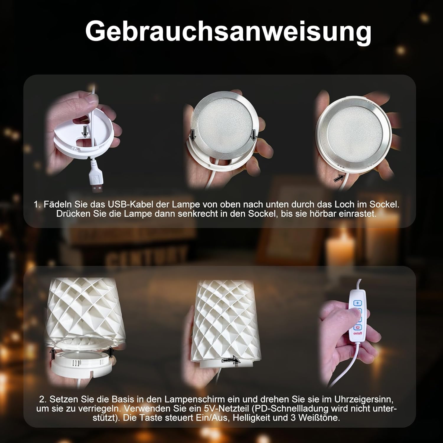 5-teiliges LED-Lampen-Set 001 Drei Farben für Bambu Lab H2D/X1/P1P/A1 Mini Makerworld für Anycubic Makeronline 3D-Drucker Licht DIY Hardware Modell Ersatzteile 5 V USB-betrieben – Bild 6