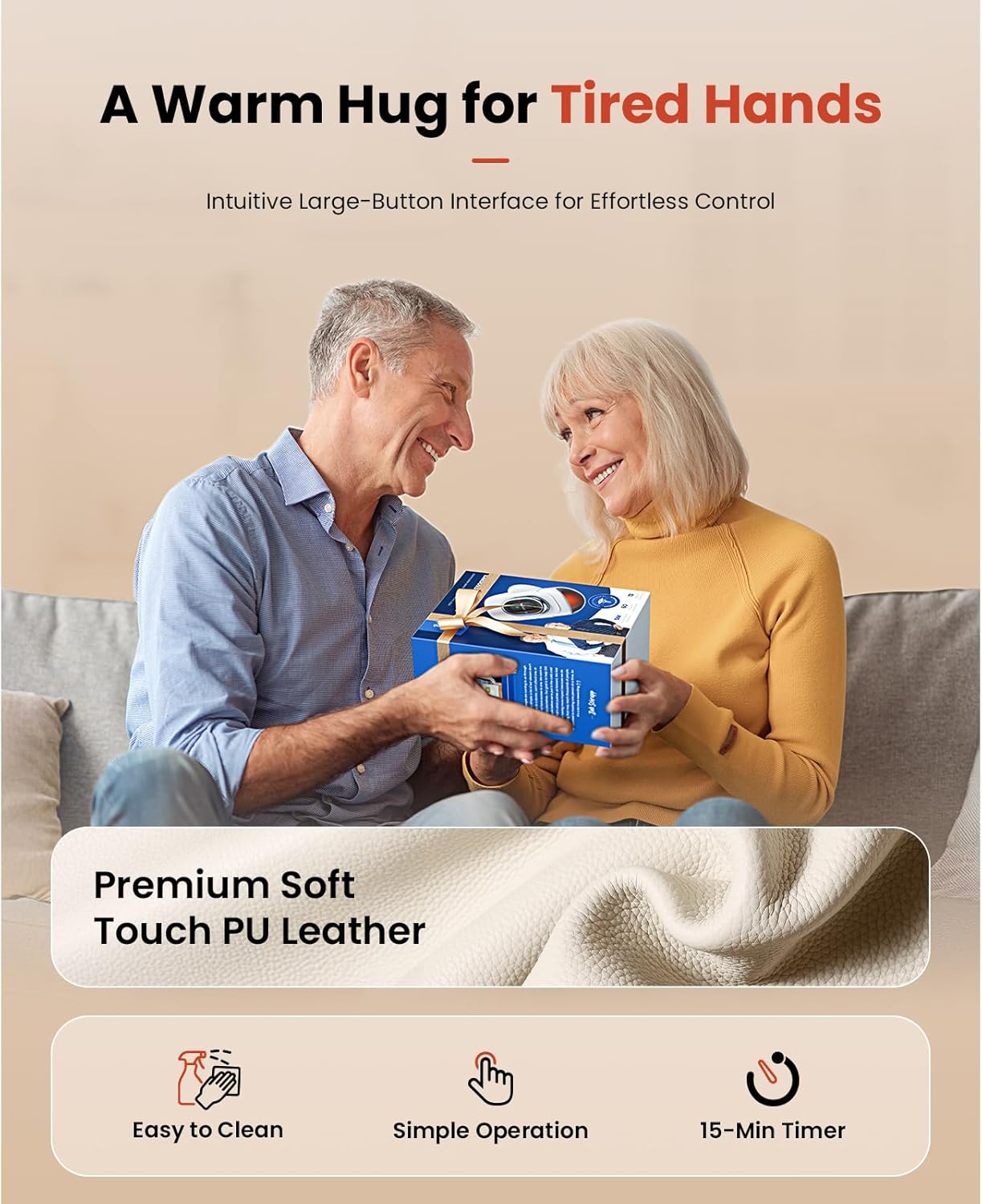 BOB AND BRAD Handmassagegerät mit Wärme und Kompression, elektrisches Handmassagegerät für Arthritis und Karpaltunnelsyndrom, Schmerzlinderung und Entspannung für Zuhause/Büro, Geschenke für Männer und Frauen – Bild 9