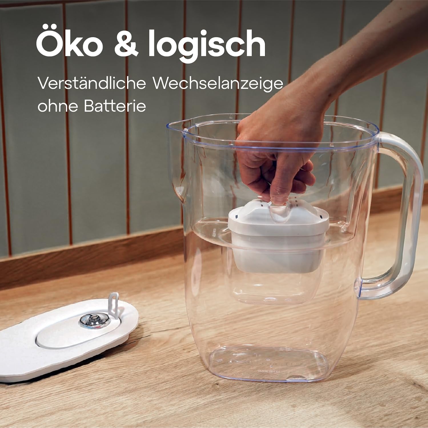 AQUAPHOR Frischwasserfilterkanne 3,2 L – Filterkanne mit 3 Maxfor+ Kartuschen – Trinkwasserfilter reduziert Kalk & Chlor – Für Kaffee, Tee & Trinkwasser – Weiß – Bild 7