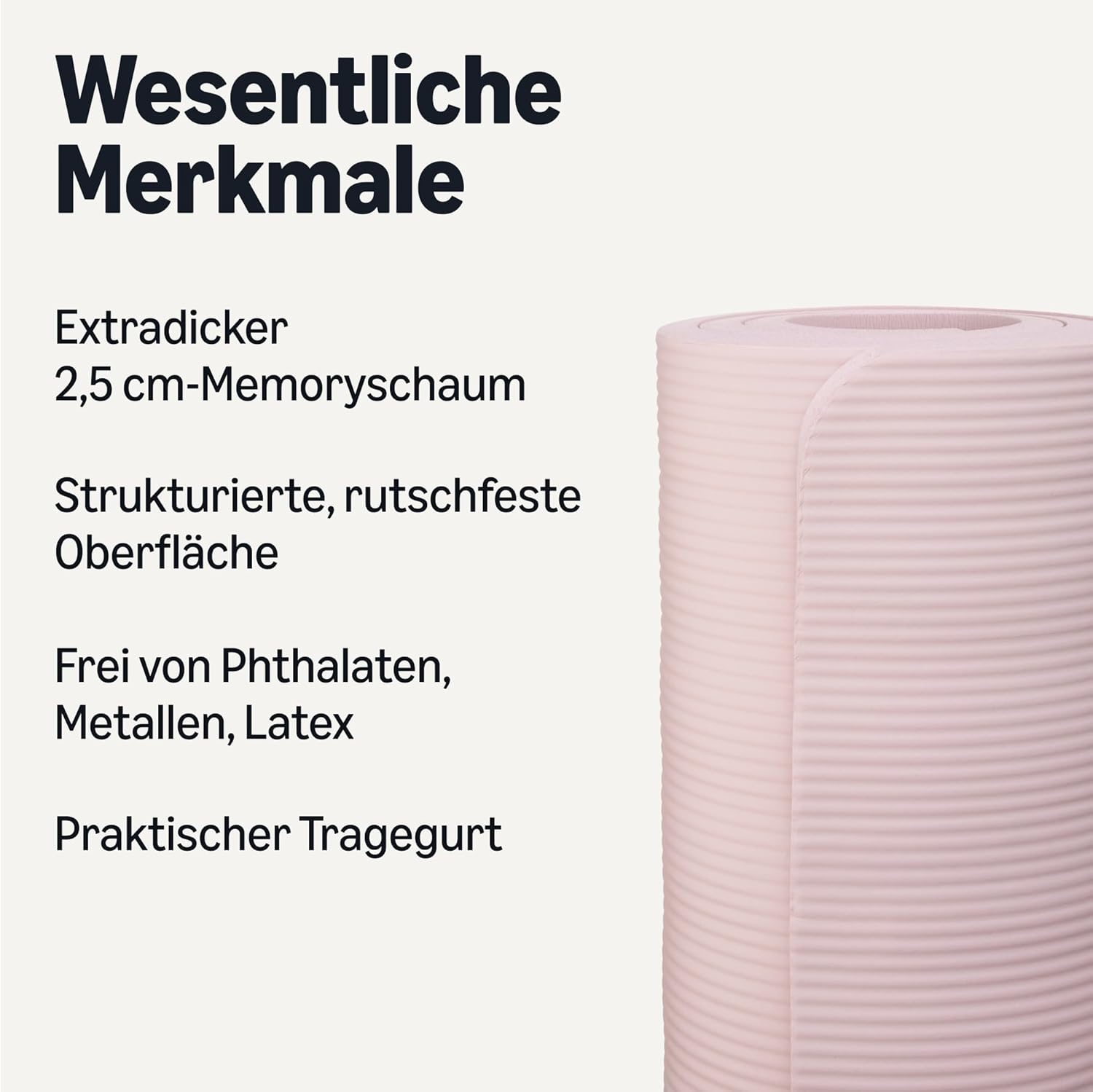 Amazon Basics 1 Zoll extra dicke Workout-Yogamatte mit Tragegurt – Bild 2