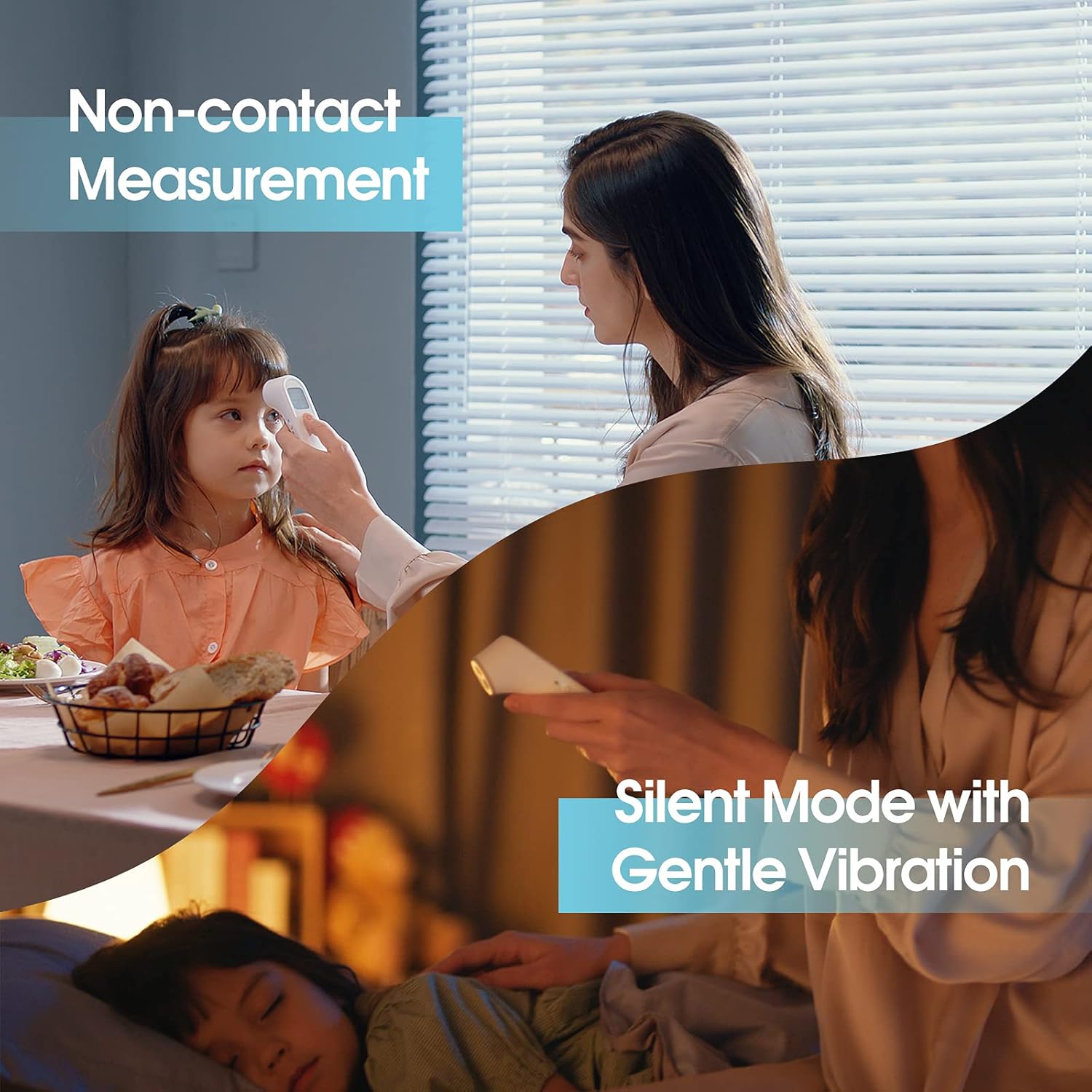 yuwell Kontaktloses Fieberthermometer für Erwachsene und Kinder, medizinische Qualität, berührungsloses digitales Thermometer, babyfreundlich, 1-Sekunden-Messung, Hochtemperaturalarm, lautloser Modus – Bild 4