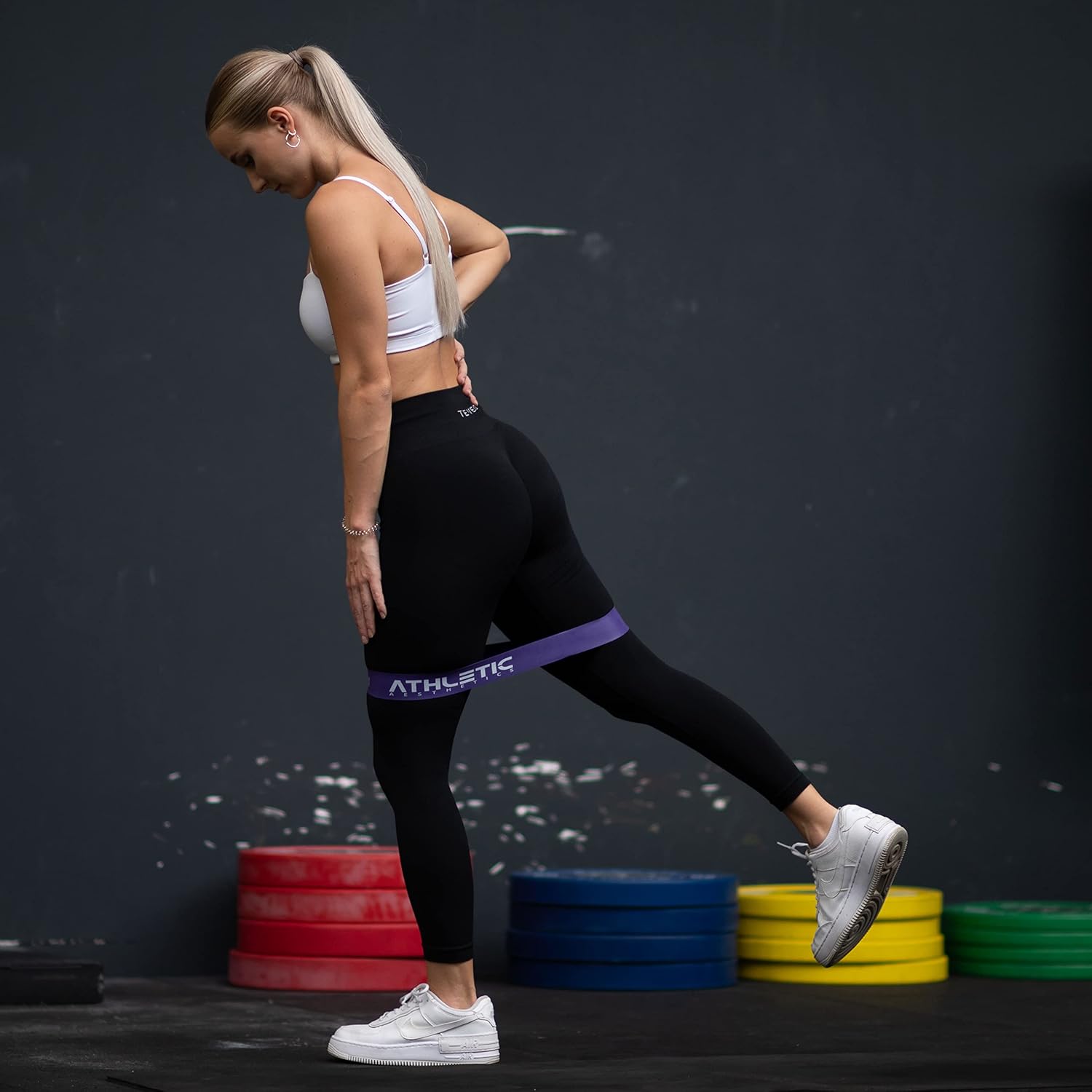 Athletic Aesthetics Premium Fitnessband-Set (Fitnessband-Sets + Tasche und Übungsanleitung) – Widerstandsbänder, Widerstandsbänder, Widerstandsbänder, Trainingsbänder, Loop-Bänder, Mini-Bänder. – Bild 5
