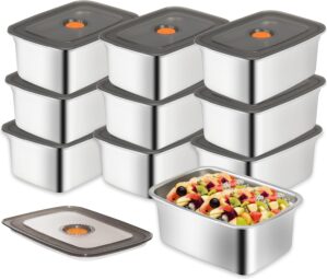 10 Stück Frischhaltedosen aus Edel...