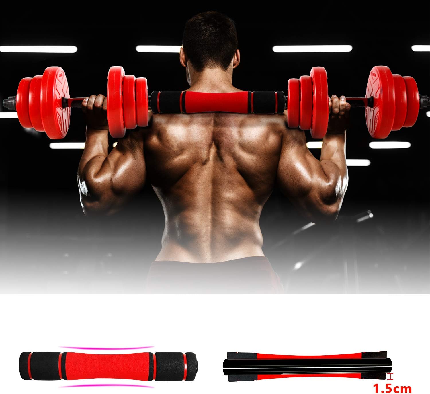 CCLIFE Hanteln Set 2er Kurzhanteln Langhanteln verstellbar Hantelset 20/25/30/40kg professionelle Hantel mit Verbindungsstahlrohr Gewichten – Bild 4