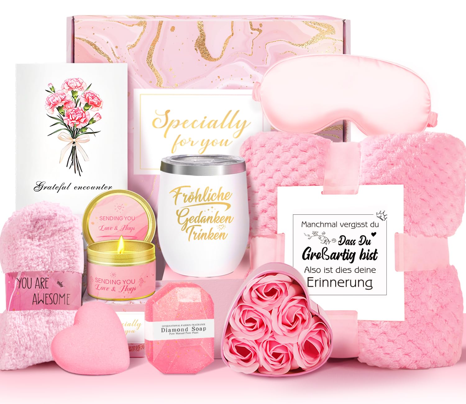 Geschenke für Frauen, Geburtstagsgeschenk für Frauen, entspannendes Spa-Geschenkkorb-Pflegepaket, Geschenkset für beste Freunde, weibliche Schwester, Mutter, Ehefrau, Ihre Freundin, Arbeitskollegin, beste Lehrerin