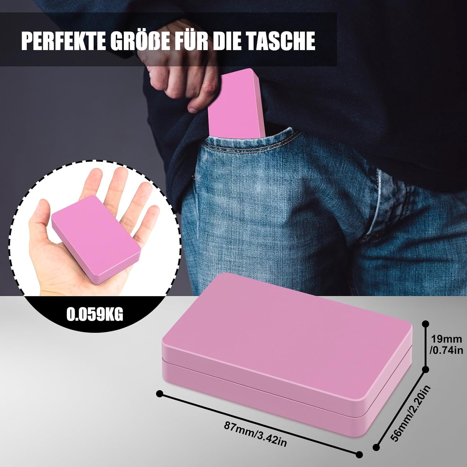 Diyife Taschenwaage 1000 g/0,01 g, digitale Grammwaage mit 7 Einheiten, Präzisions-Miniwaage, Multifunktions-Münzwaage, Präzisionswaage für Küche, Lebensmittel, Pulver, Schmuck, Kräuter, Hefe – Rosa – Bild 2