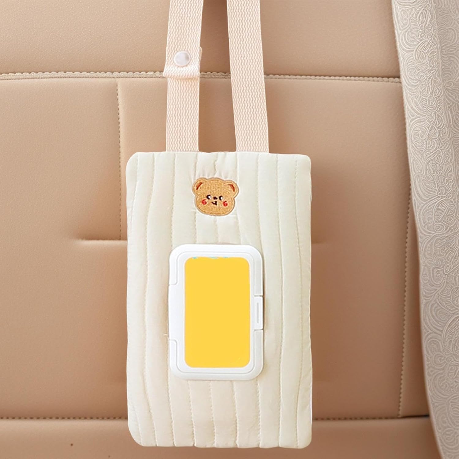 Wie wiederverwendbare Feuchttücher Tasche | Hängbare Feuchttücher Box für Kinderwagen,Wiederverwendbare nachfüllbare Aufbewahrungsbehälter Zugang Für Mädchen Reisen Auto Draußen Kinderwagen – Bild 3
