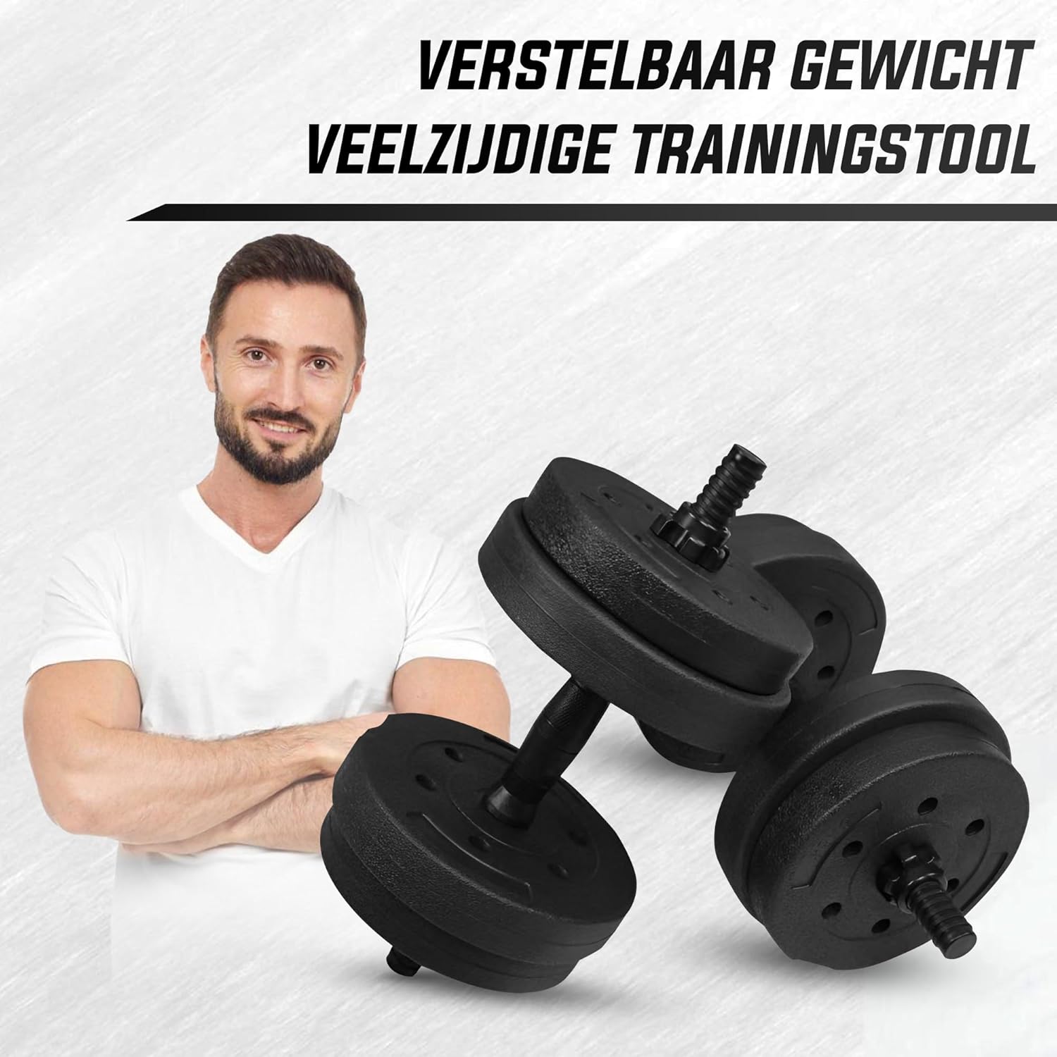 Verstellbare Hanteln – Hantelset für Krafttraining – verstellbare Hanteln – Gewichtsset – rutschfeste ergonomische Griffe – Heimtraining – Bild 7