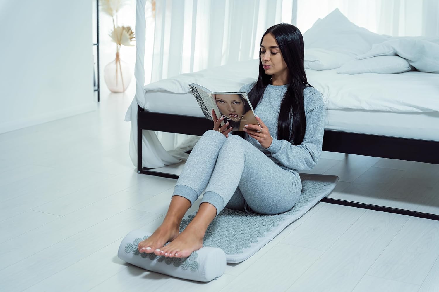 Akupressurmatten-Set mit Kissen – Akupressurmatte XL zur Linderung von Nacken-, Rücken-, Lenden- und Fußschmerzen – Reduziert Stress und Schlafstörungen – Bild 6