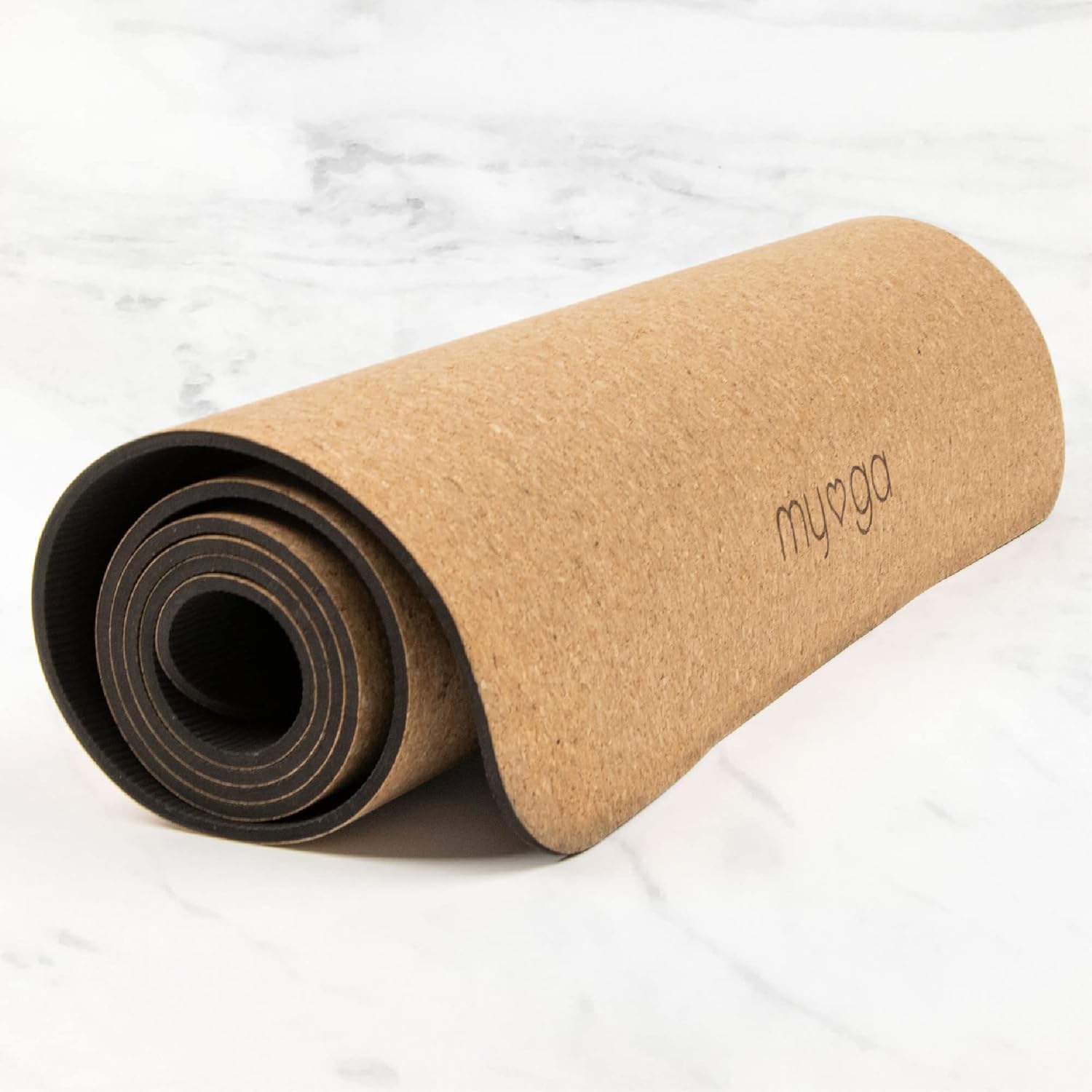 Myga Yogamatte aus Kork – Extra große Trainingsmatte mit tollem Halt, Pilates, Stretching und Fitness – umweltfreundlicher Naturkork – 205 cm x 70 cm x 6 mm – Bild 6