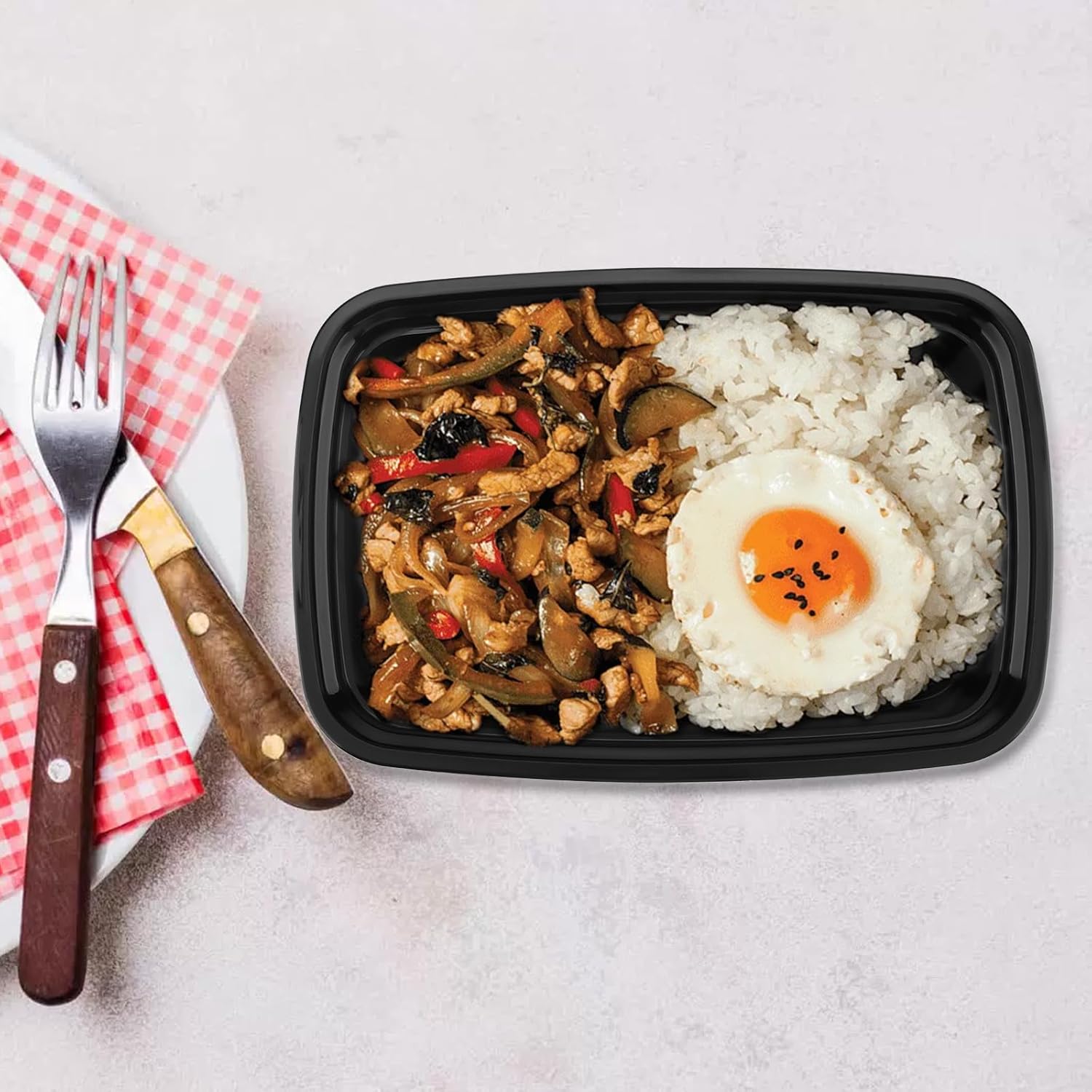 ZOENHOU 50 Stück Meal Prep Boxen, 750 ml Meal Prep Container aus Kunststoff mit Deckel, 1 Fach Meal Prep Container, zum Mitnehmen, Snacks, Obst, mikrowellengeeignet, Kühlschrank – Bild 6