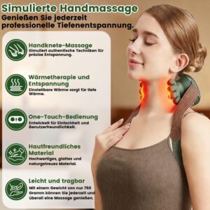 Tragbares beheiztes Nackenmassagege...