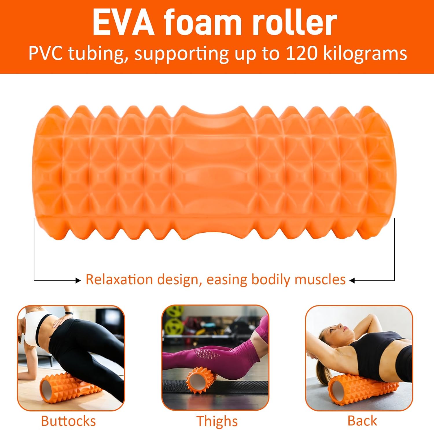 7-in-1 Faszienrollen-Set, PP/EVA-Schaumstoffrolle, Faszienset mit Faszienrolle Wirbelsäule, Massagerolle, Massageball, Spanner, Widerstandsband für Tiefenmuskelmassage, Yoga, Pilates, Fitnessrolle – Bild 3
