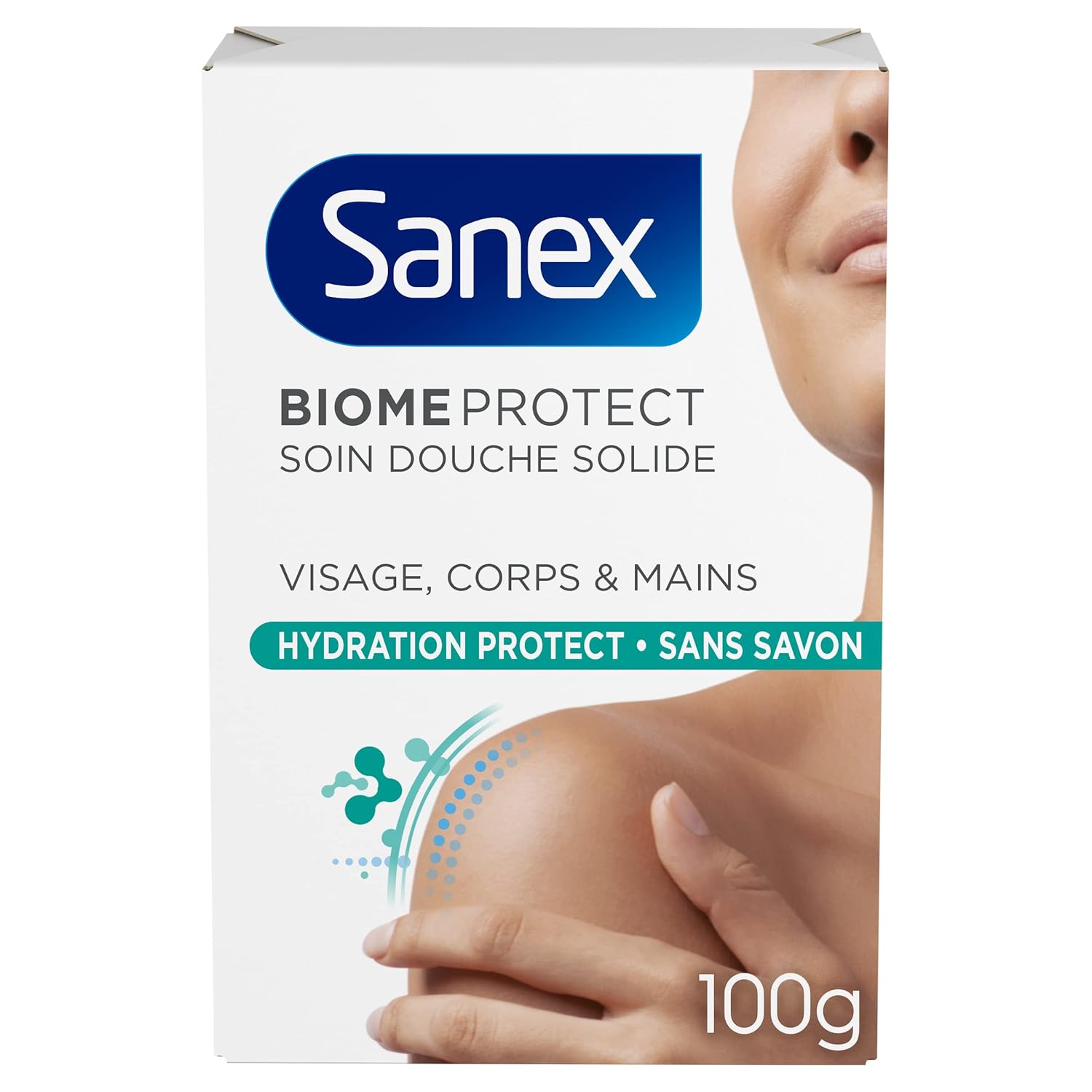SANEX – BiomeProtect Firm Duschpflege, feuchtigkeitsspendend, präbiotisch, seifenfrei, Weiß, 100 g (1 Stück) – Bild 2