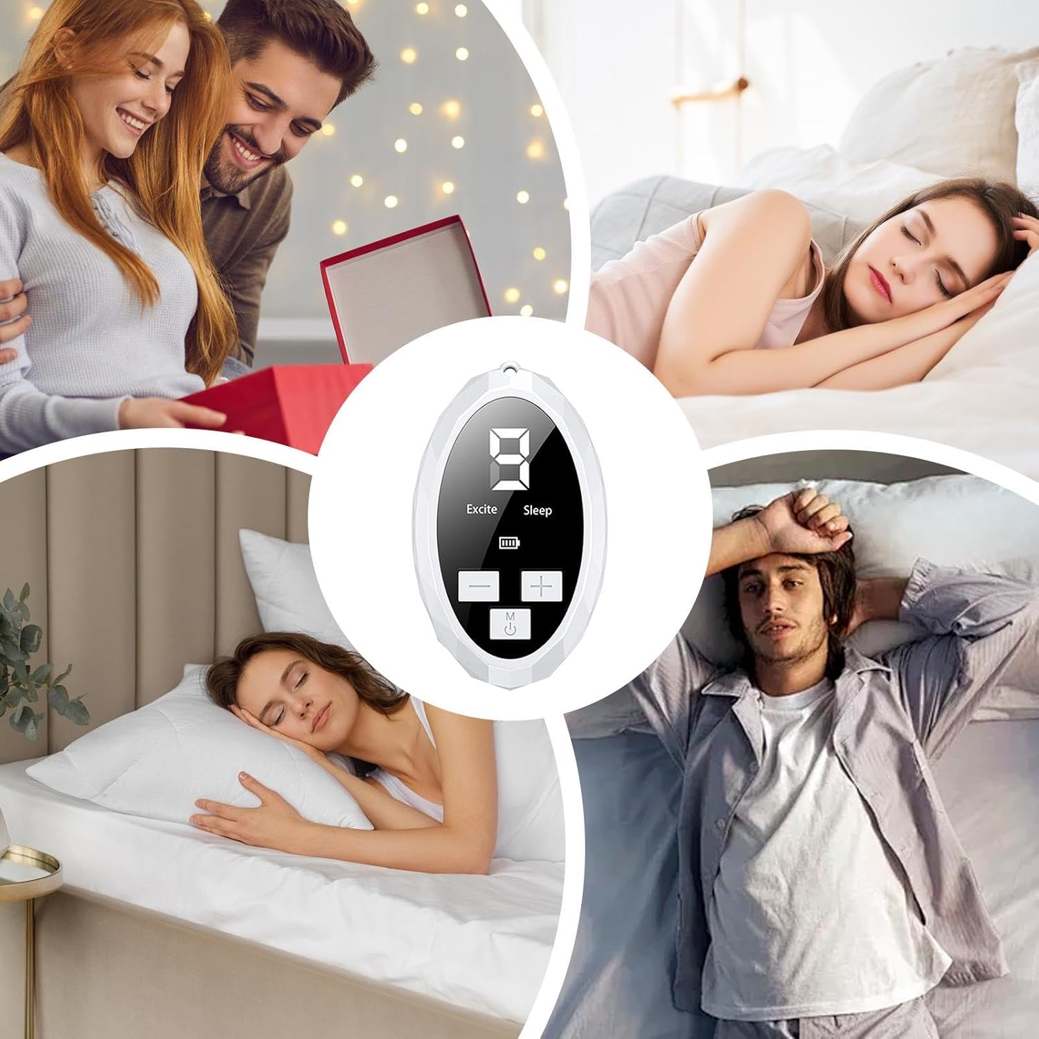 Kompaktes Schlafgerät, tragbares Schlafgerät, intelligente tragbare Einschlafhilfe mit 9 Geschwindigkeiten für verbesserten Schlaf, tragbares Entspannungsgerät, ergonomisches Einschlafhilfegerät für – Bild 5