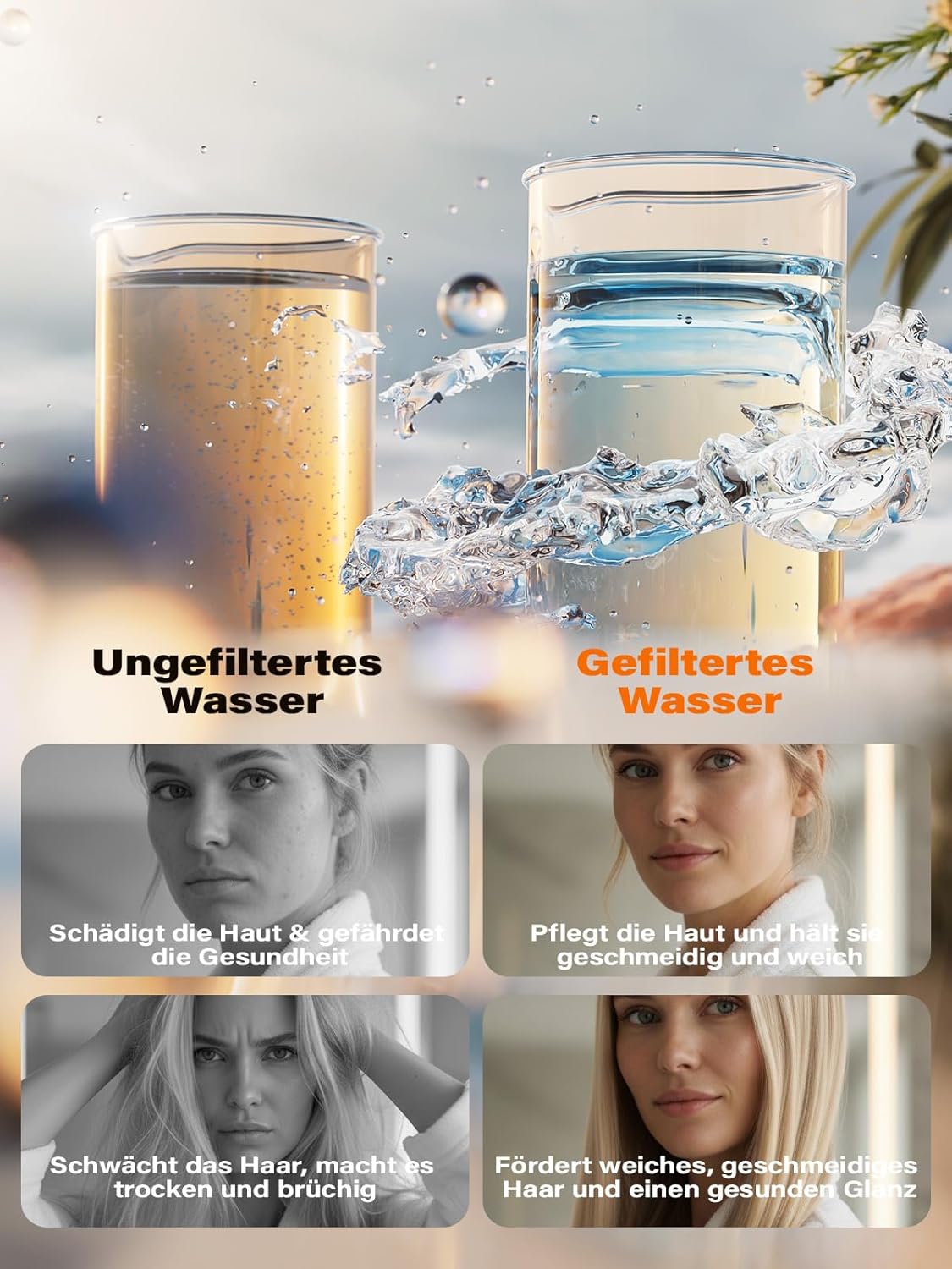 Cobbe 2er-Pack Filter für Duschkopf mit ASIN B0CSYYD9HD, B0CXP5WM77, B0CXP12QDQ..., 20 Schichten Ersatzfilter für hartes Wasser, Reinigung und Entfernung von Chlor und Schadstoffen – Bild 3